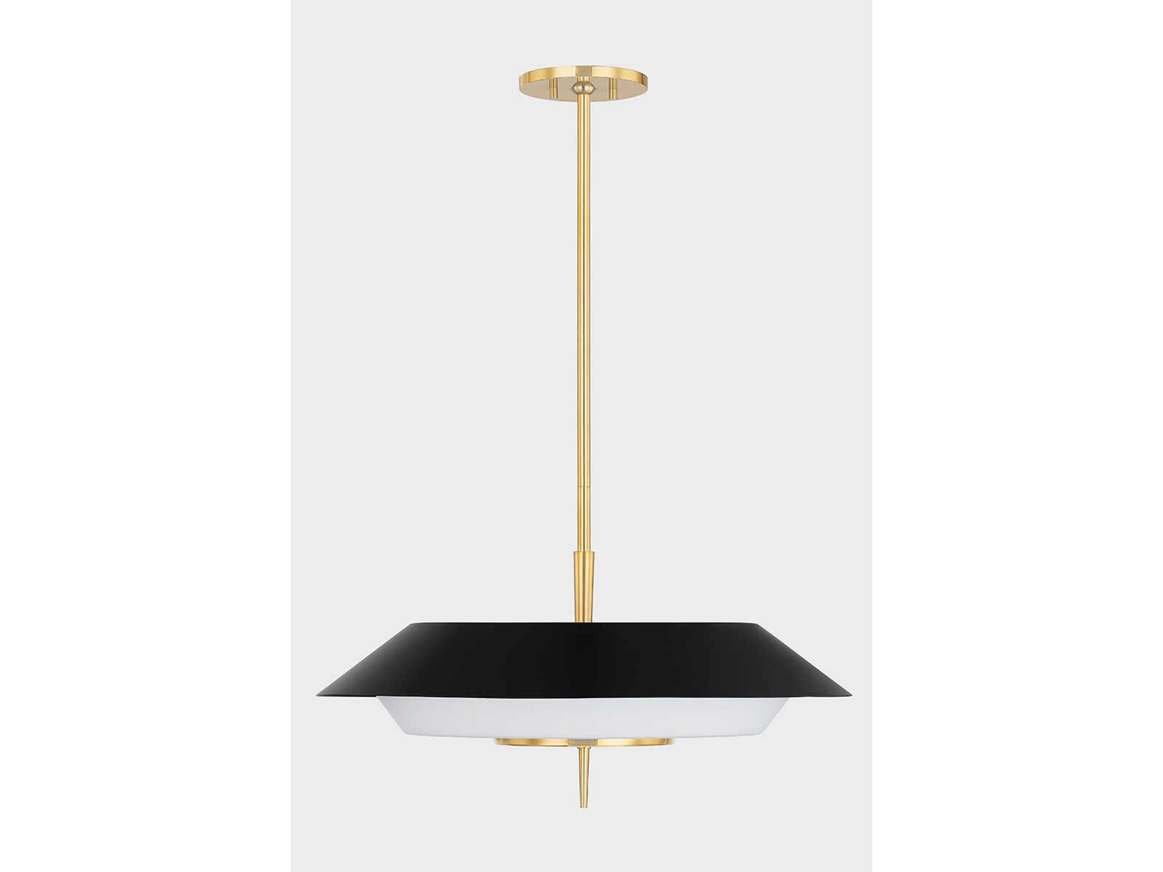 Hudson Valley Westport 4-Light Aged Brass Soft Black Pendant
