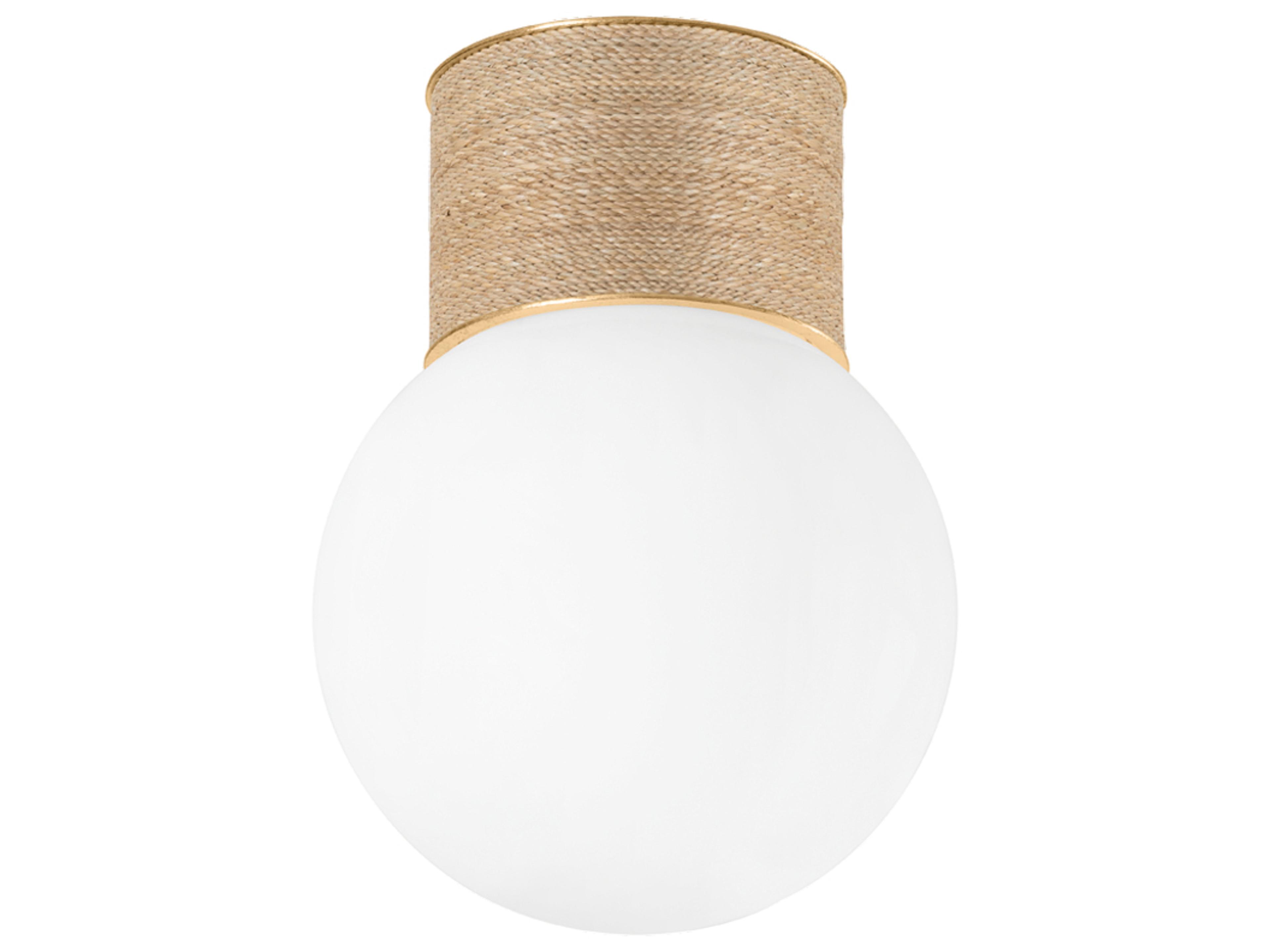 Ardsley 1-Light Vintage Gold Leaf Globe Flush Mount