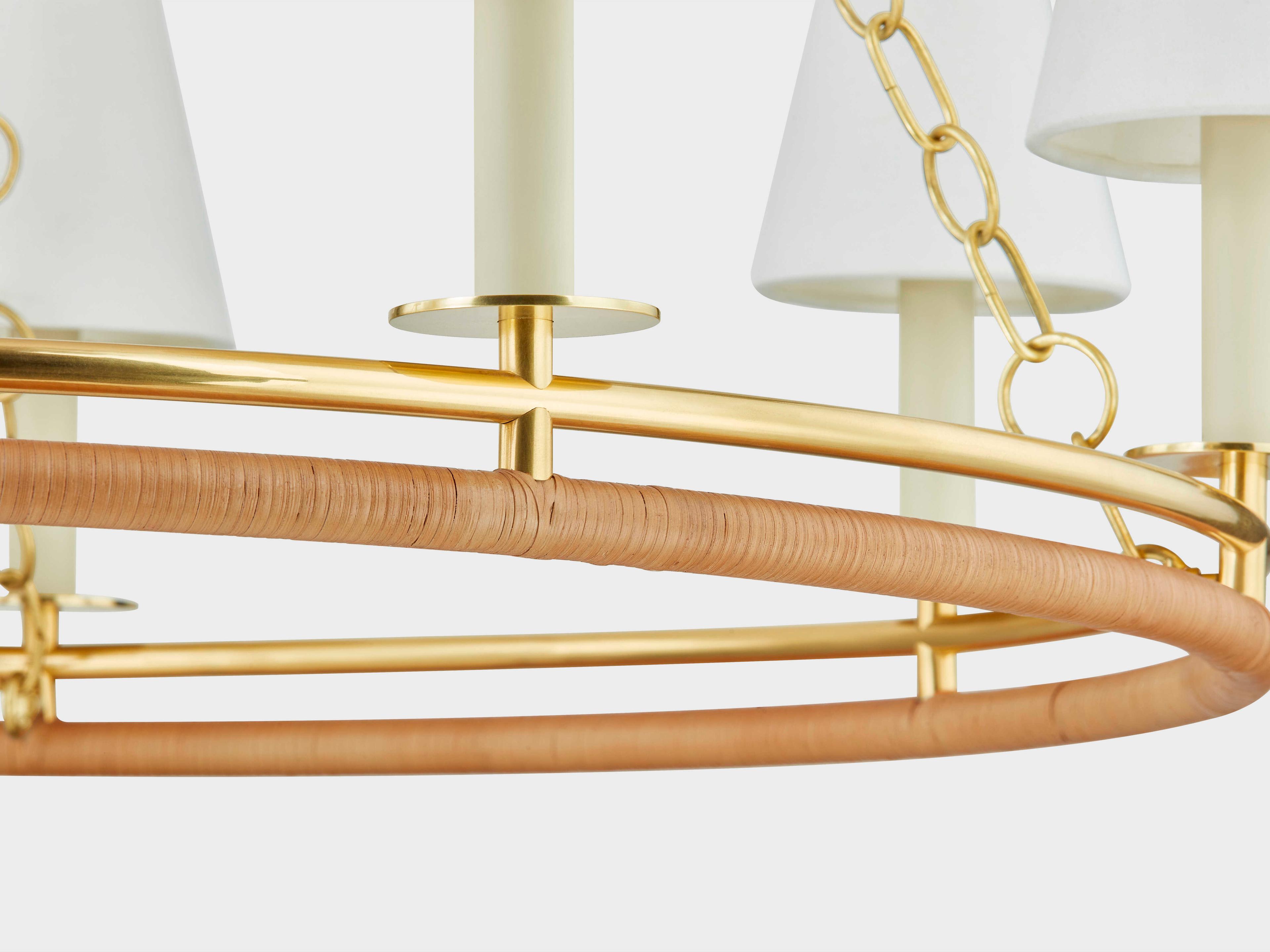 Hudson Valley Swanton 8-Light Aged Brass Chandelier