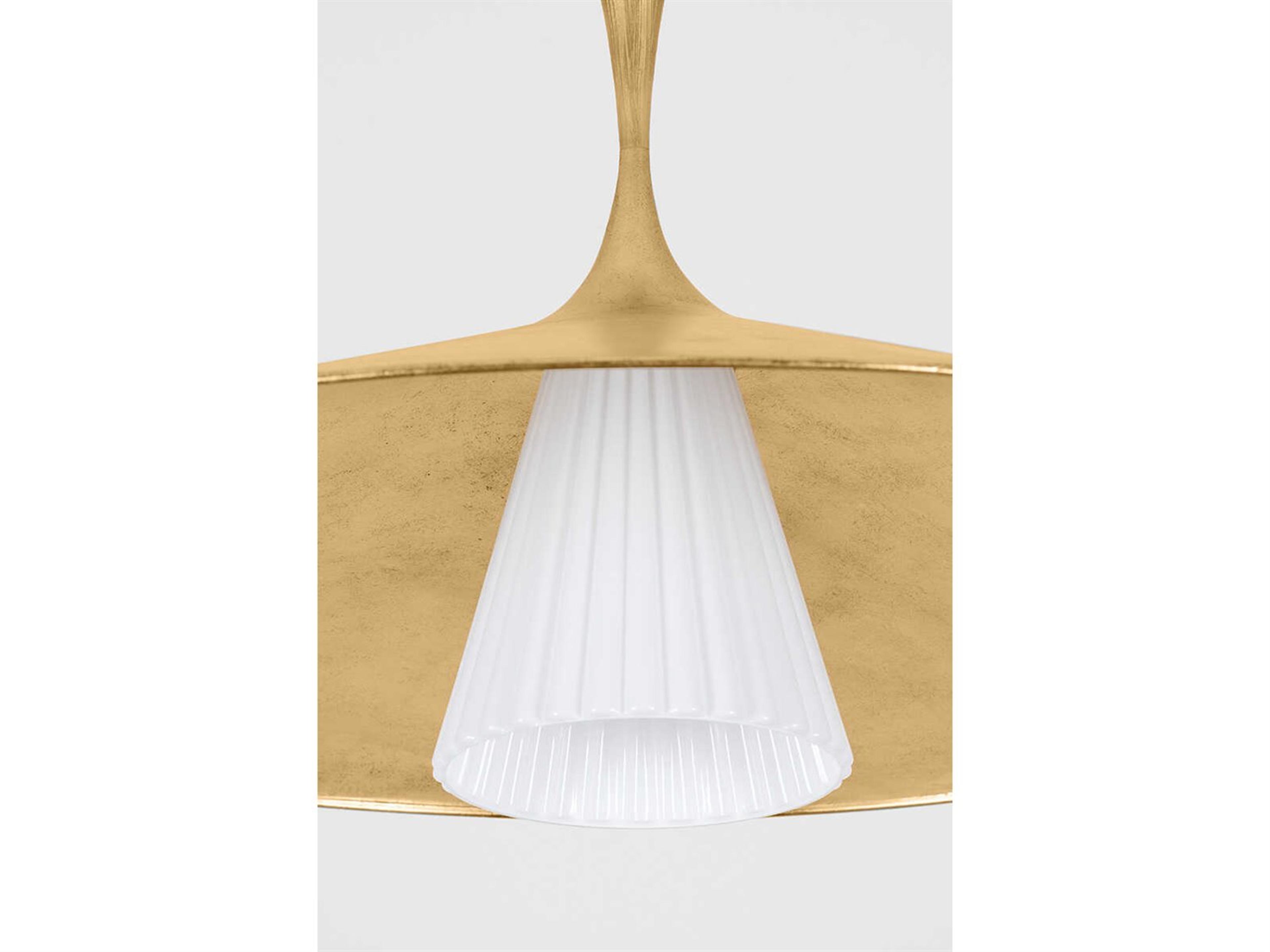 Hudson Valley Vails Gate 1-Light Vintage Gold Leaf Pendant