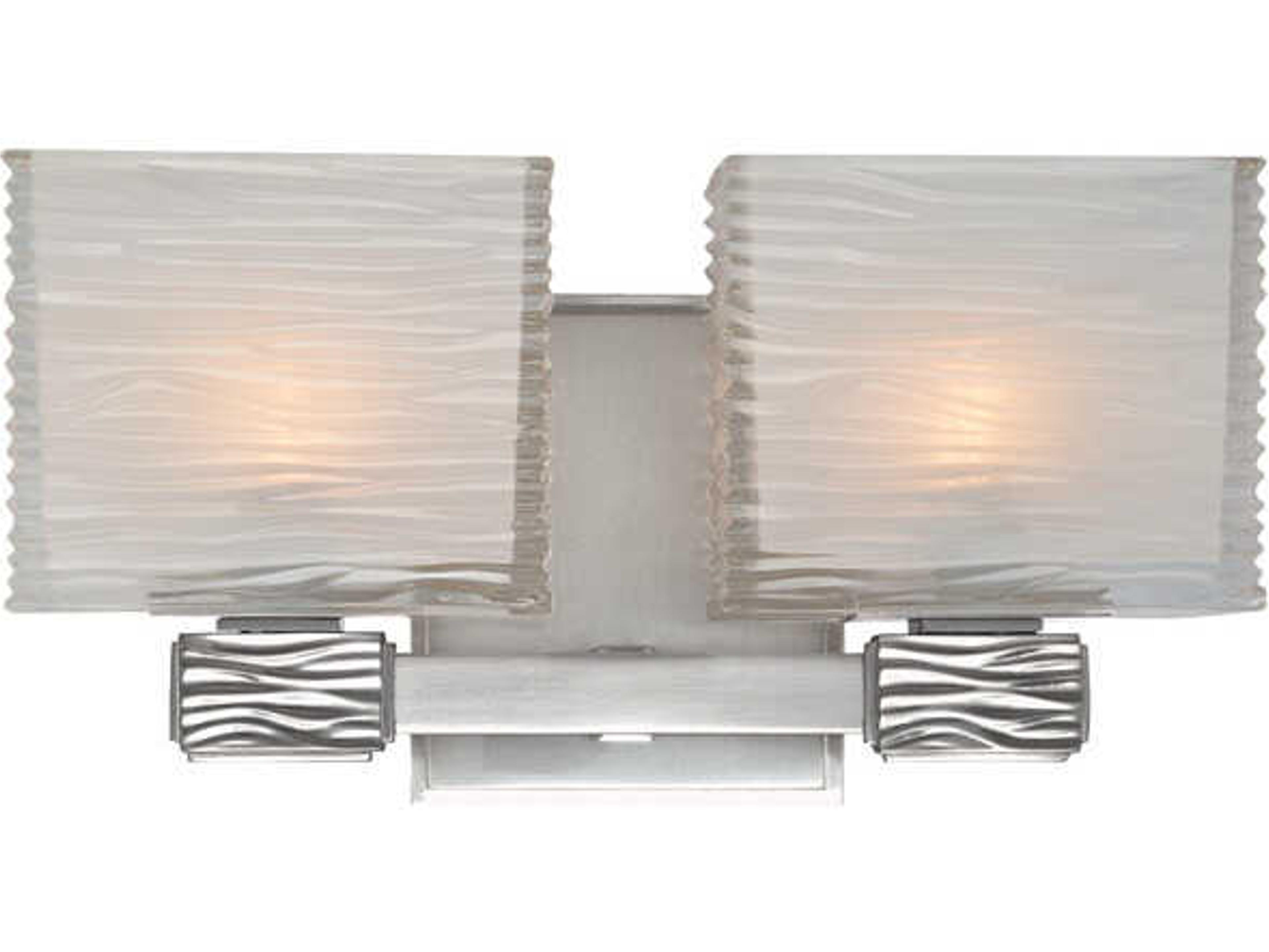 Hartsdale 2-Light Polished Nickel White Glass Vanity Light