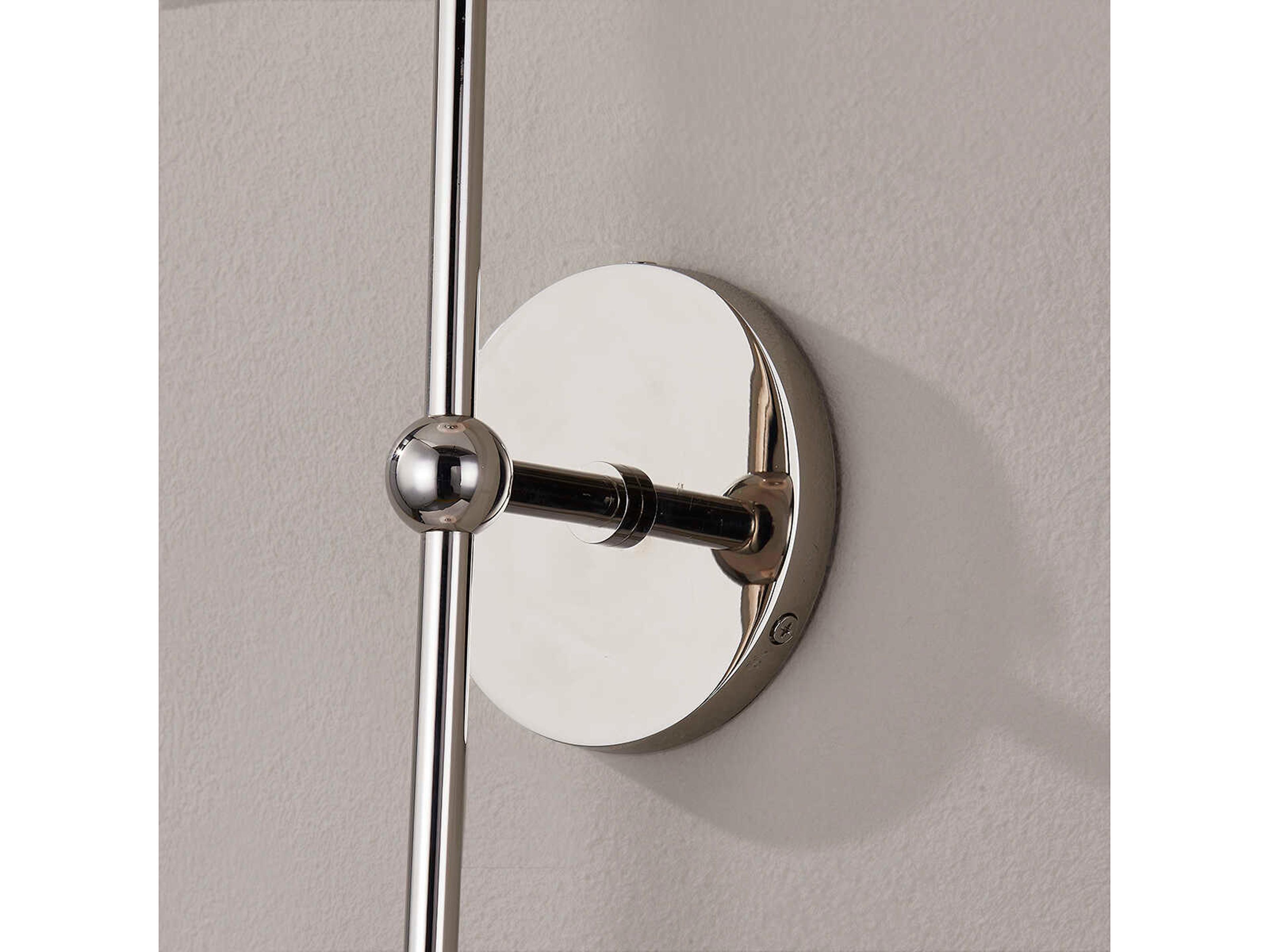 Hudson Valley Andrews 2-Light Polished Nickel Glass Wall Sconce