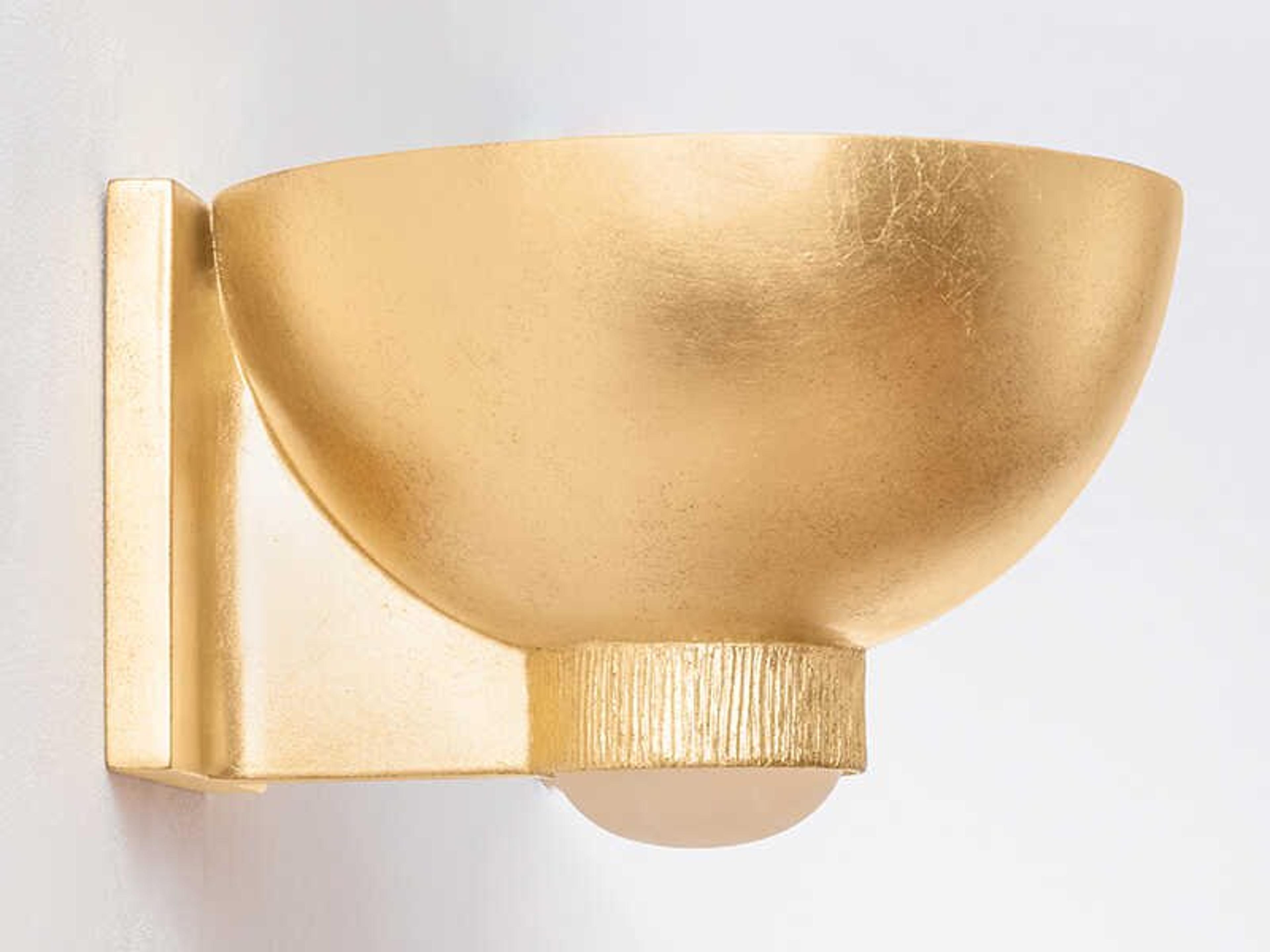 Hudson Valley Fairview 1-Light Vintage Gold Leaf Wall Sconce