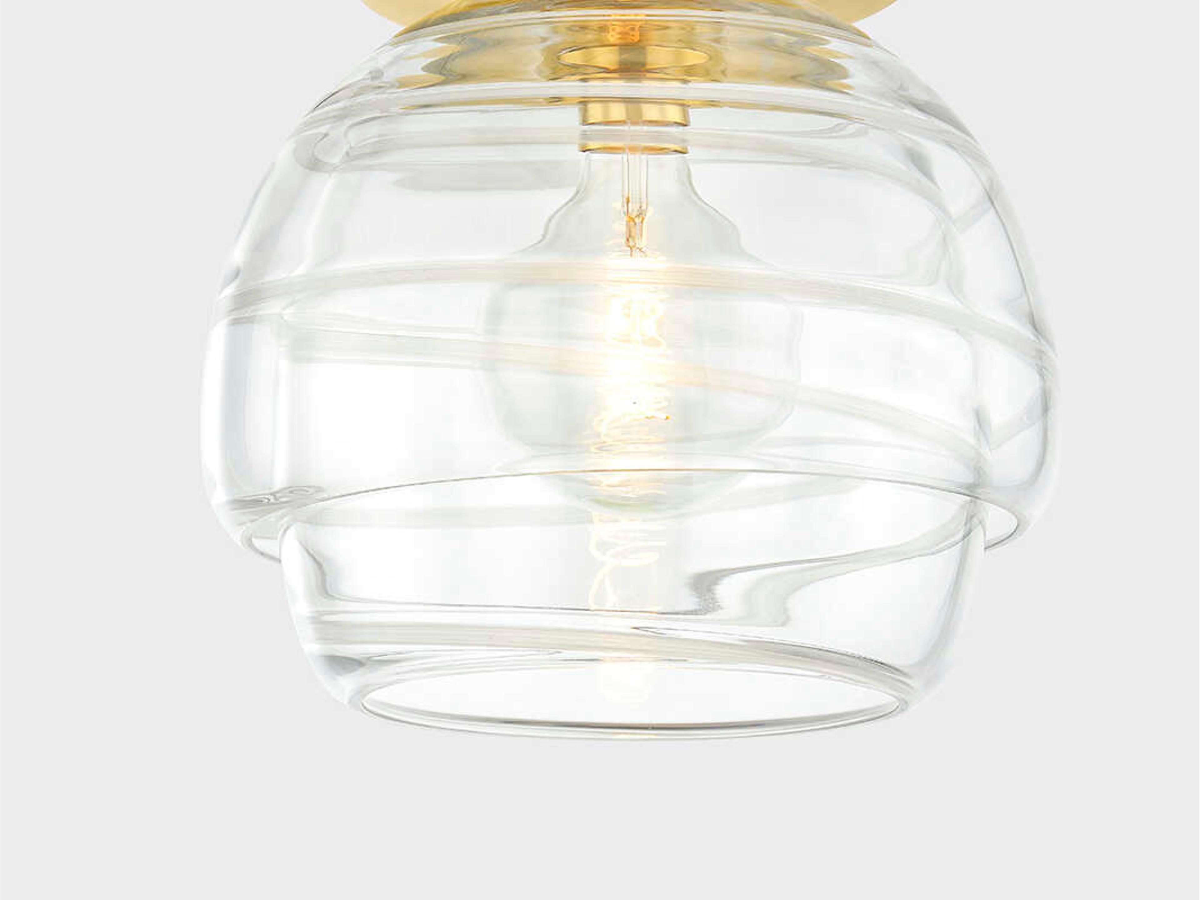 Hudson Valley Montvale 1-Light Aged Brass Flush Mount