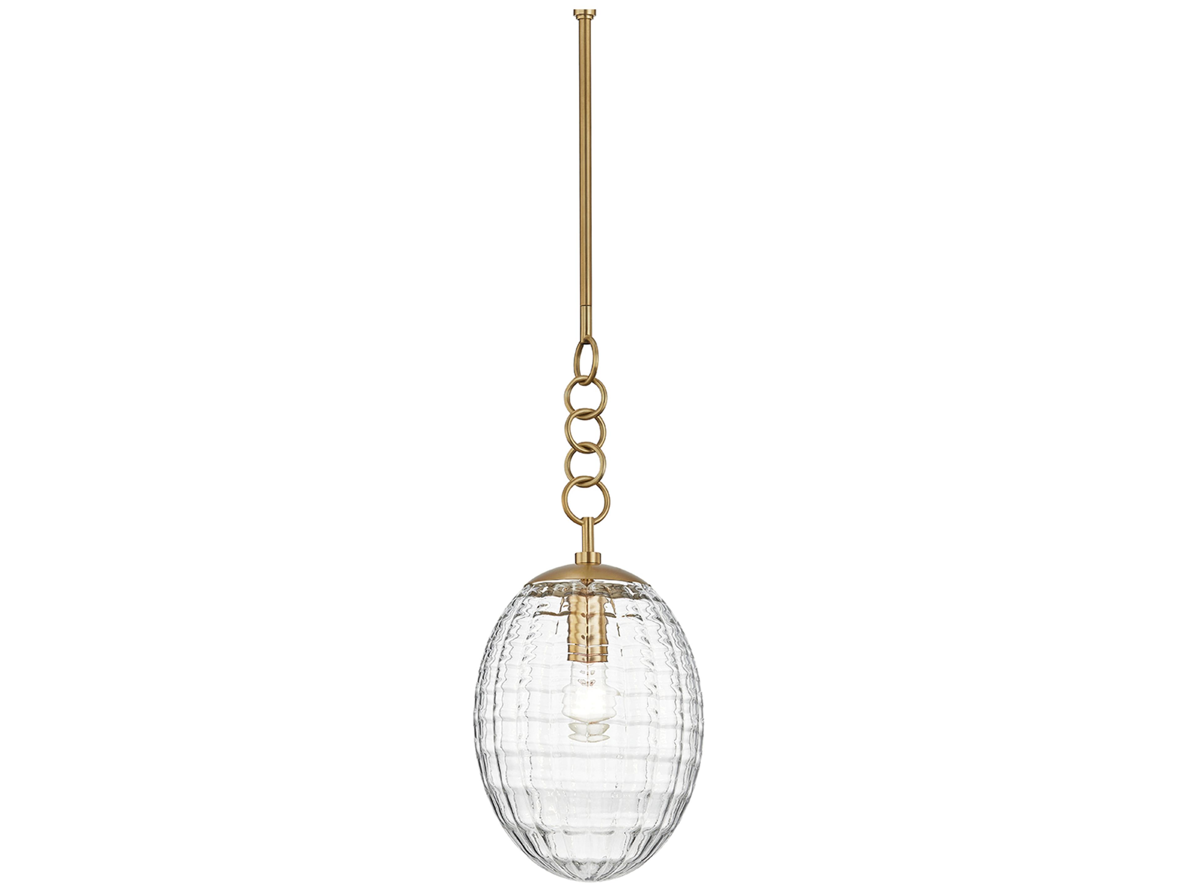 Venice 1-Light Aged Brass Mini Pendant