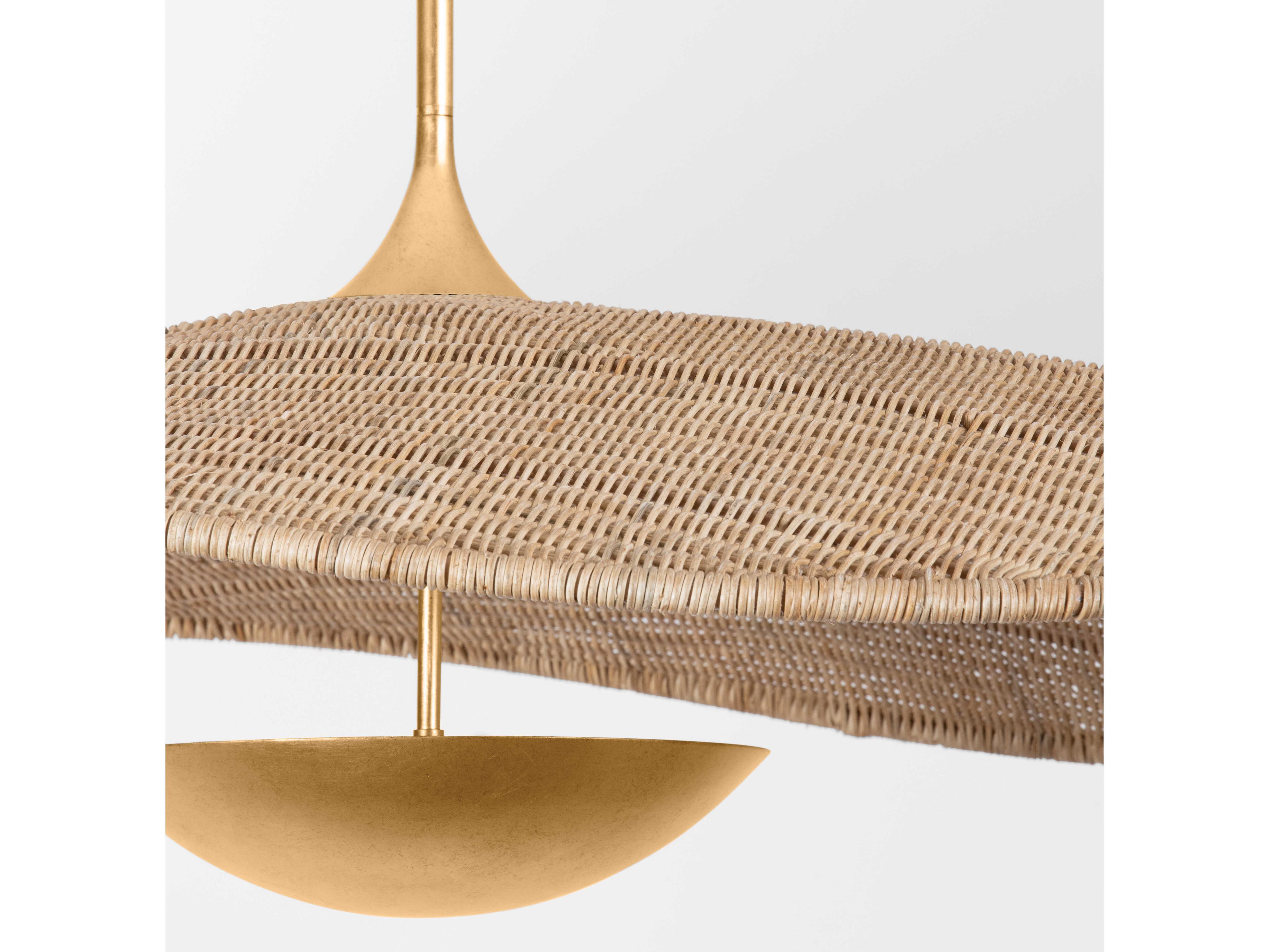 Hudson Valley Shiloh 1-Light Vintage Gold Leaf Pendant