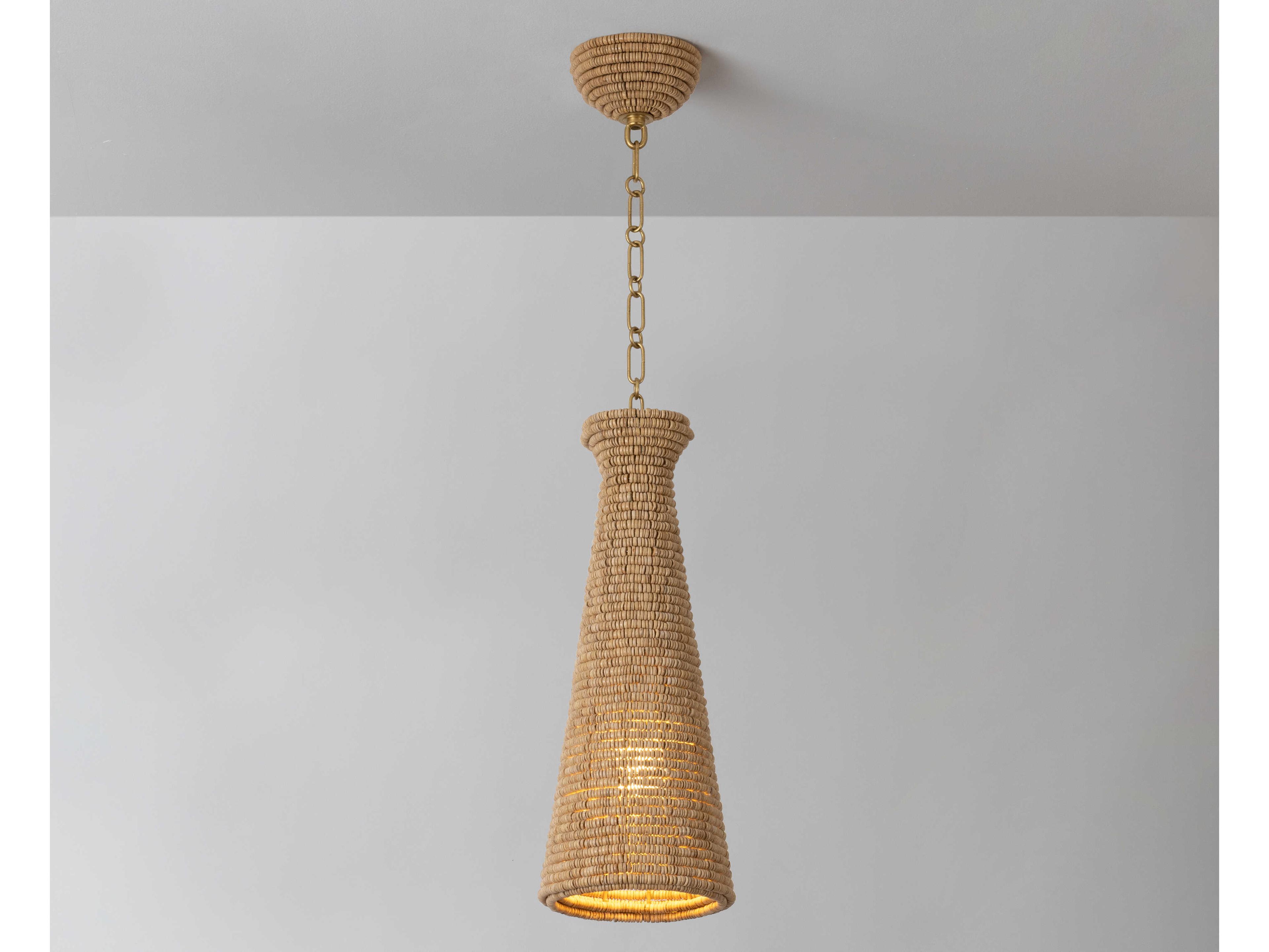 Hudson Valley Tallman 1-Light Vintage Gold Leaf Mini Pendant