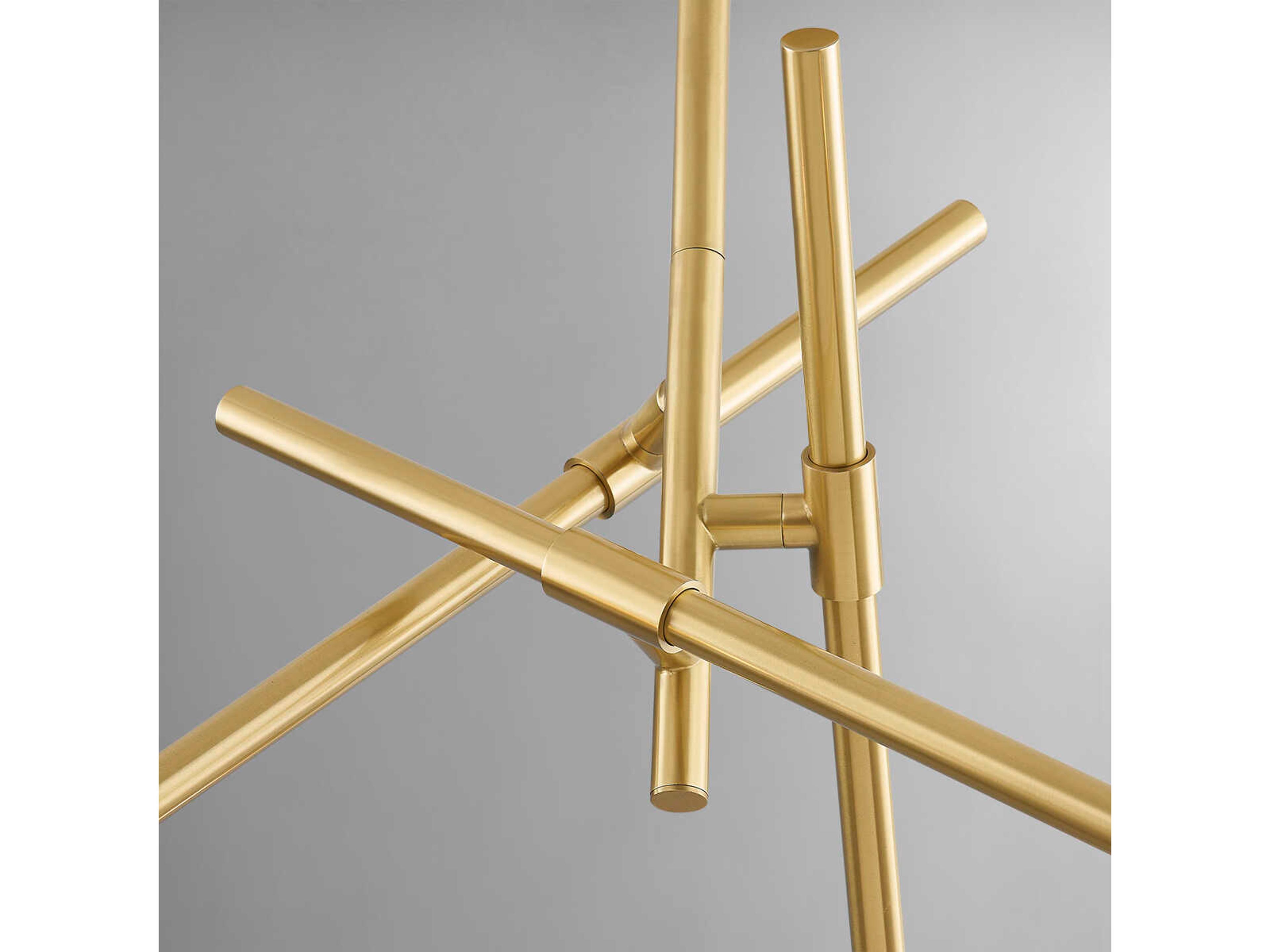 Hudson Valley Alberton 3-Light Aged Brass Glass Chandelier