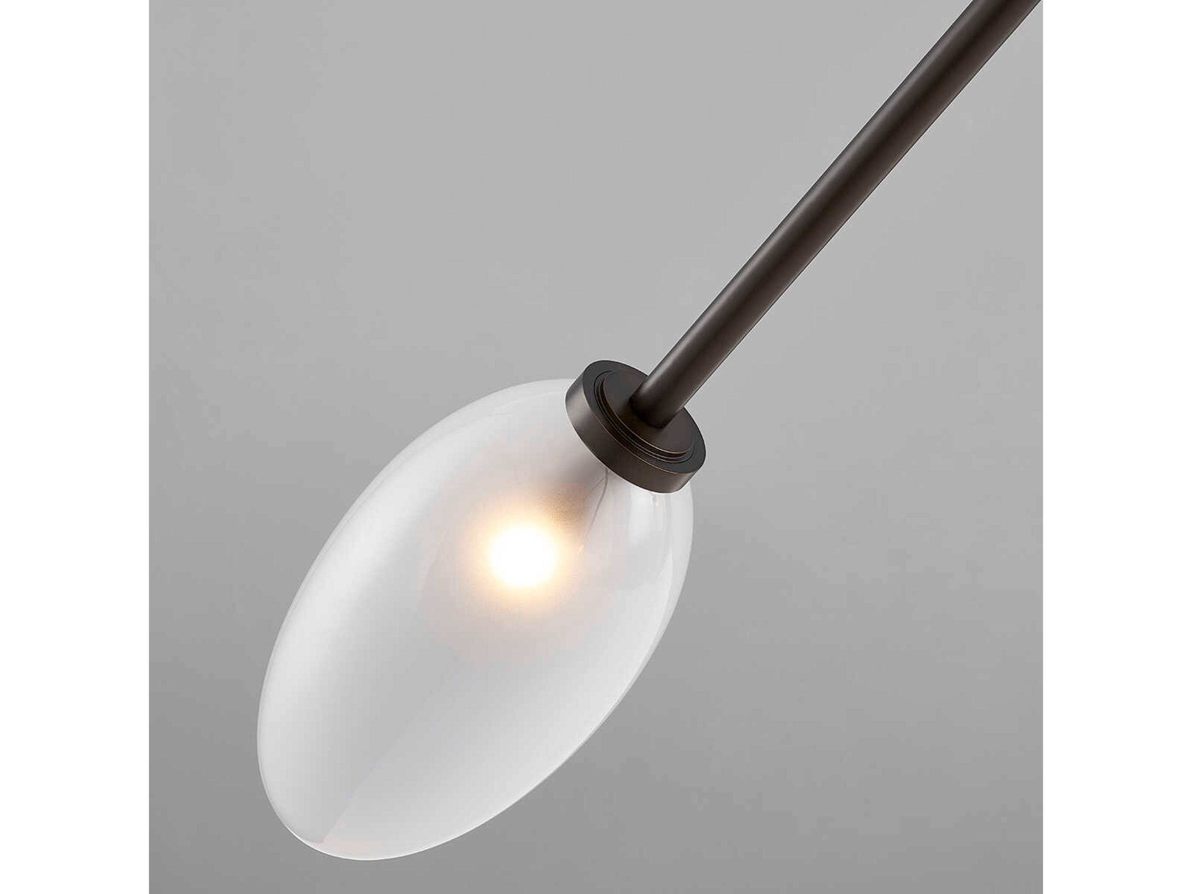 Hudson Valley Alberton 6-Light Black Brass Glass Chandelier