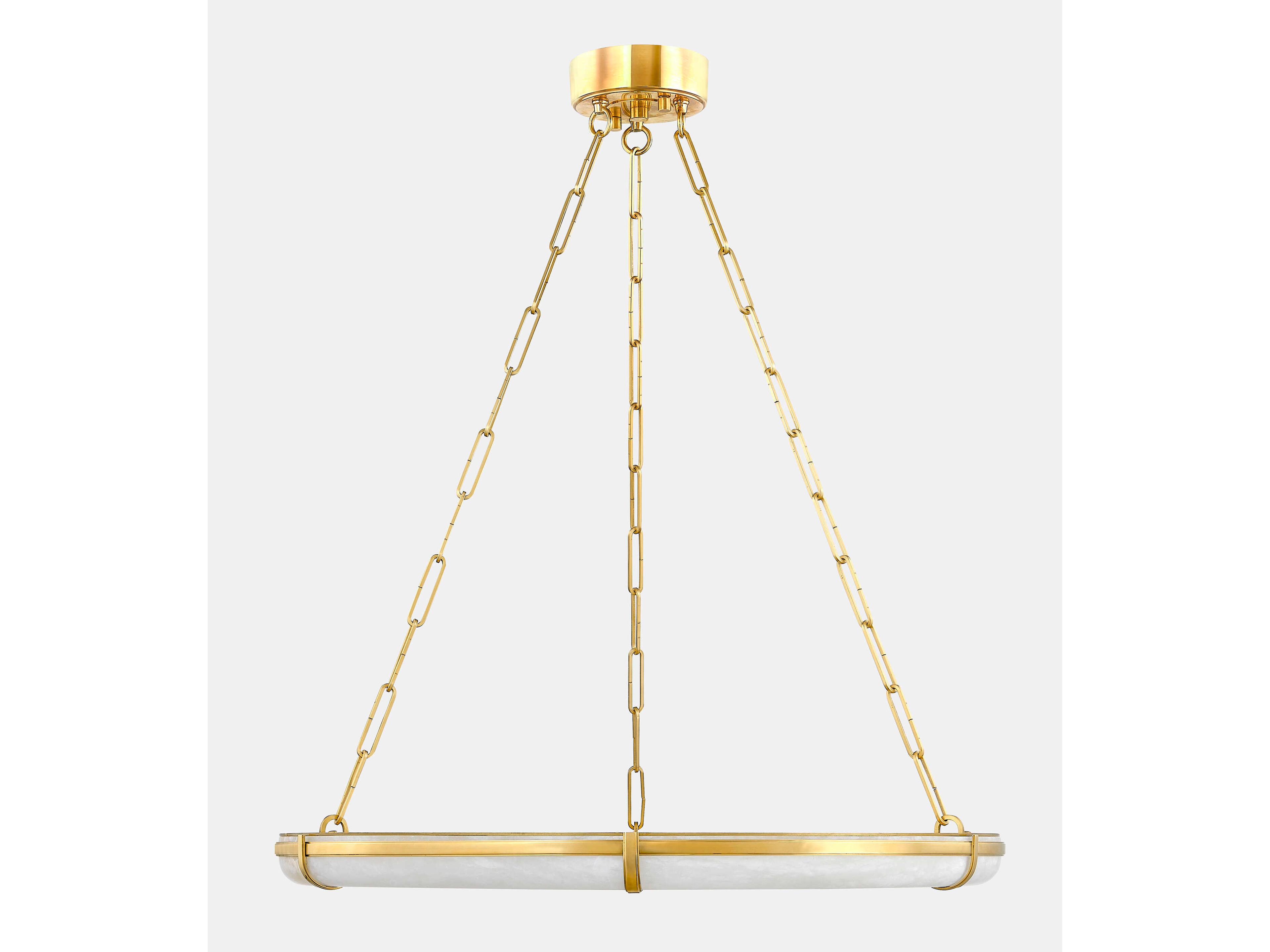 Hudson Valley Sennett 1-Light Aged Brass Round Pendant