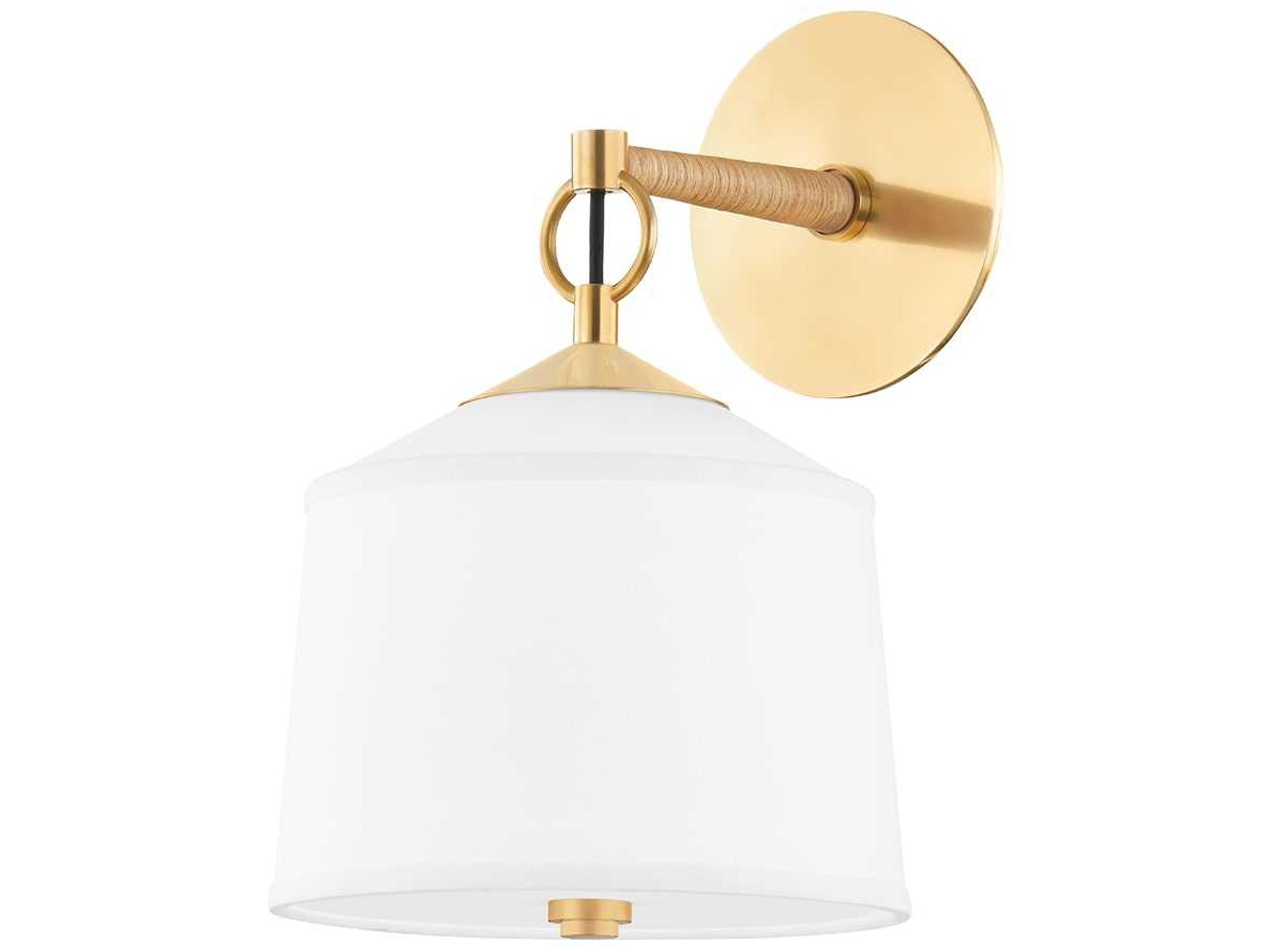 White Plains 1-Light Aged Brass Wall Sconce