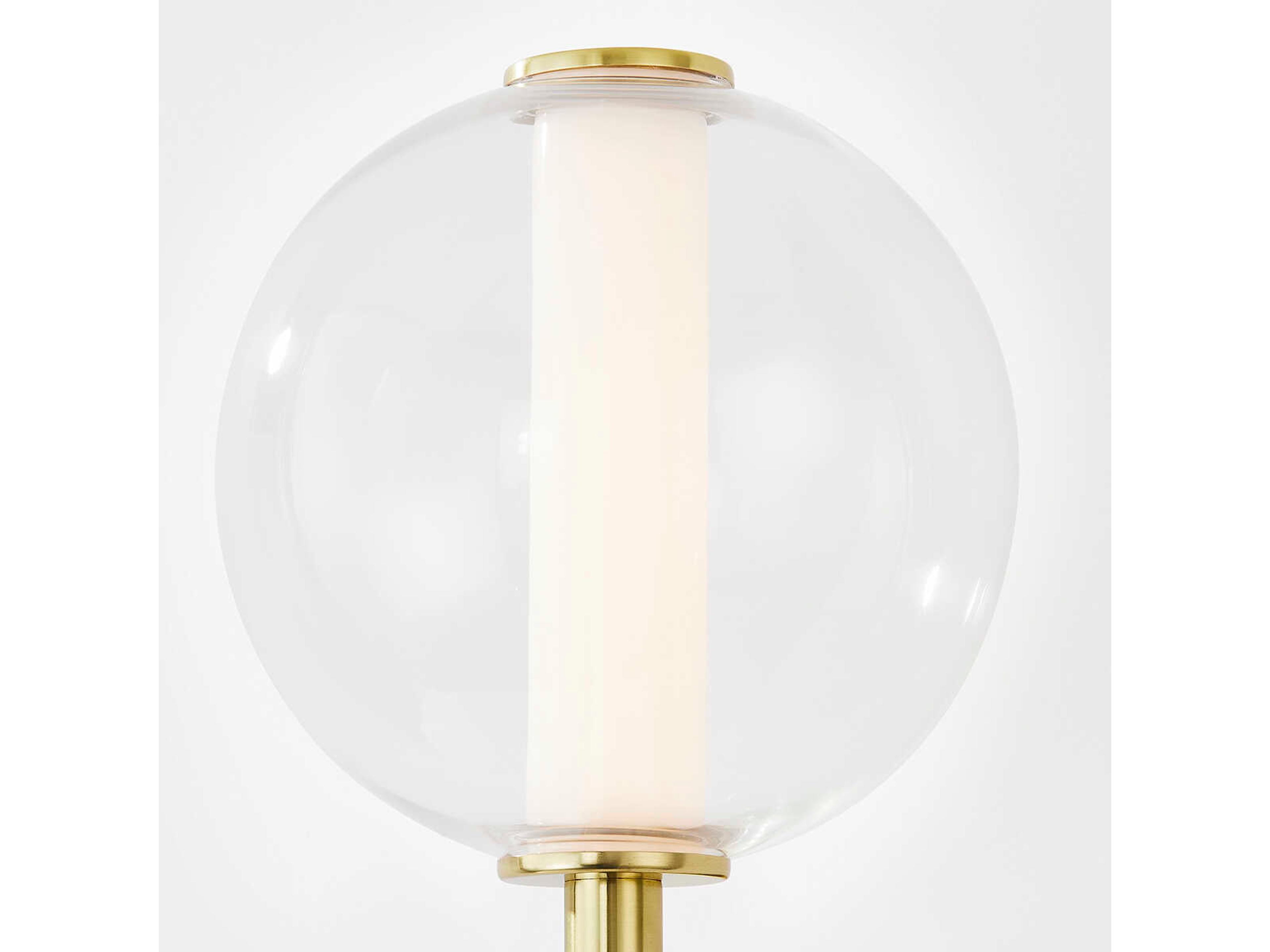 Hudson Valley Richford 1-Light Aged Brass Glass LED Wall Sconce