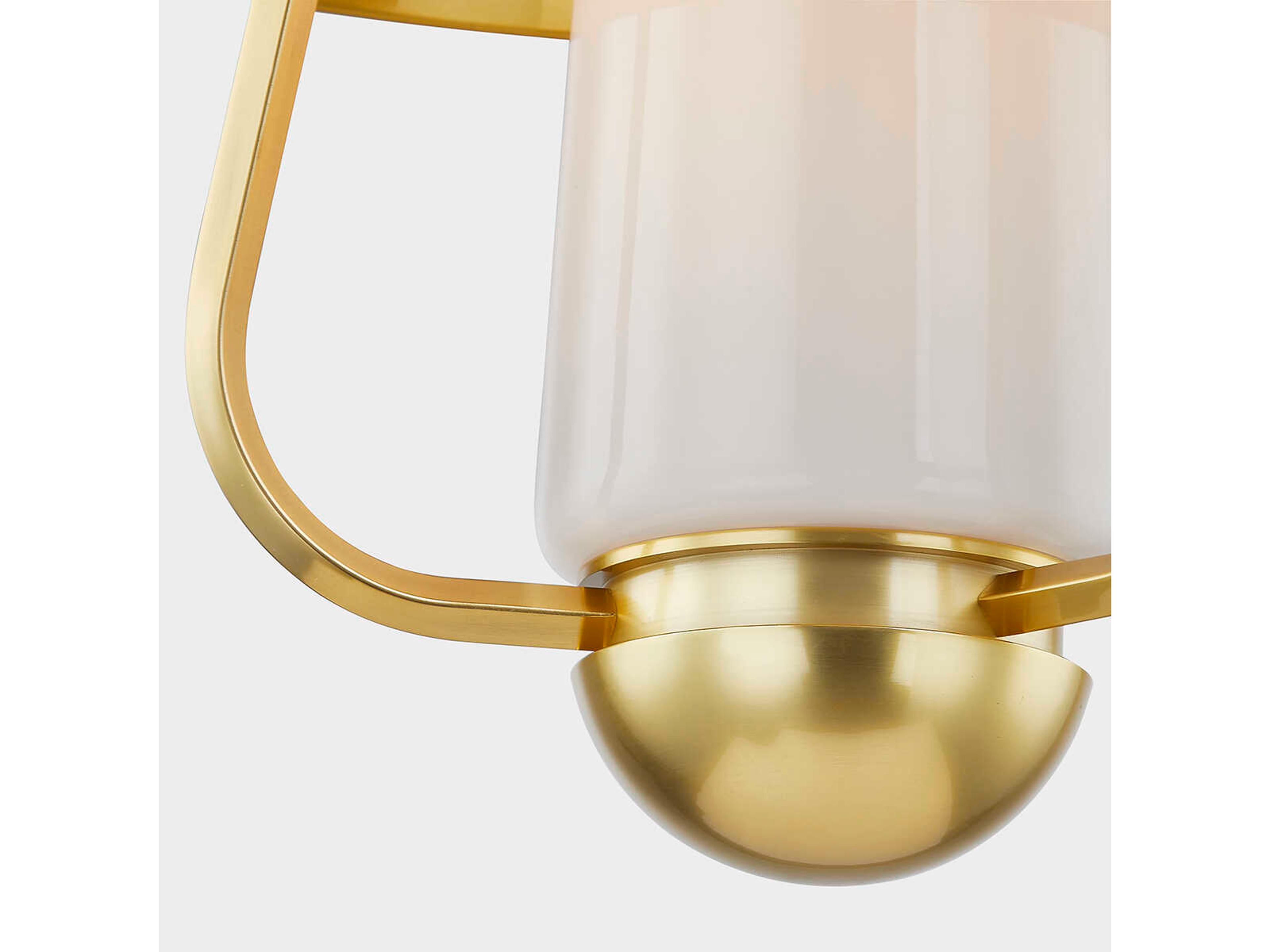 Hudson Valley Provincetown 1-Light Aged Brass Soft Sand Cylinder Dome Pendant