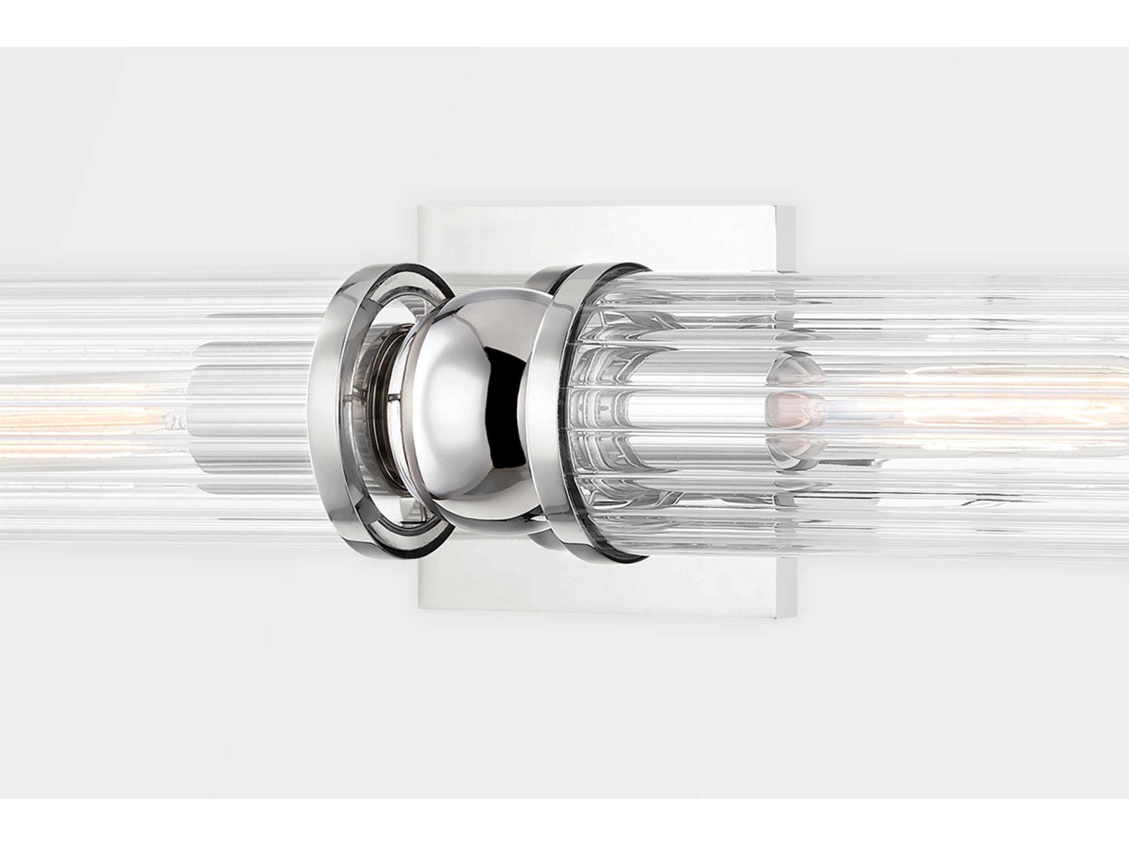 Hudson Valley Malone 2-Light Polished Nickel Clear Glass Wall Sconce