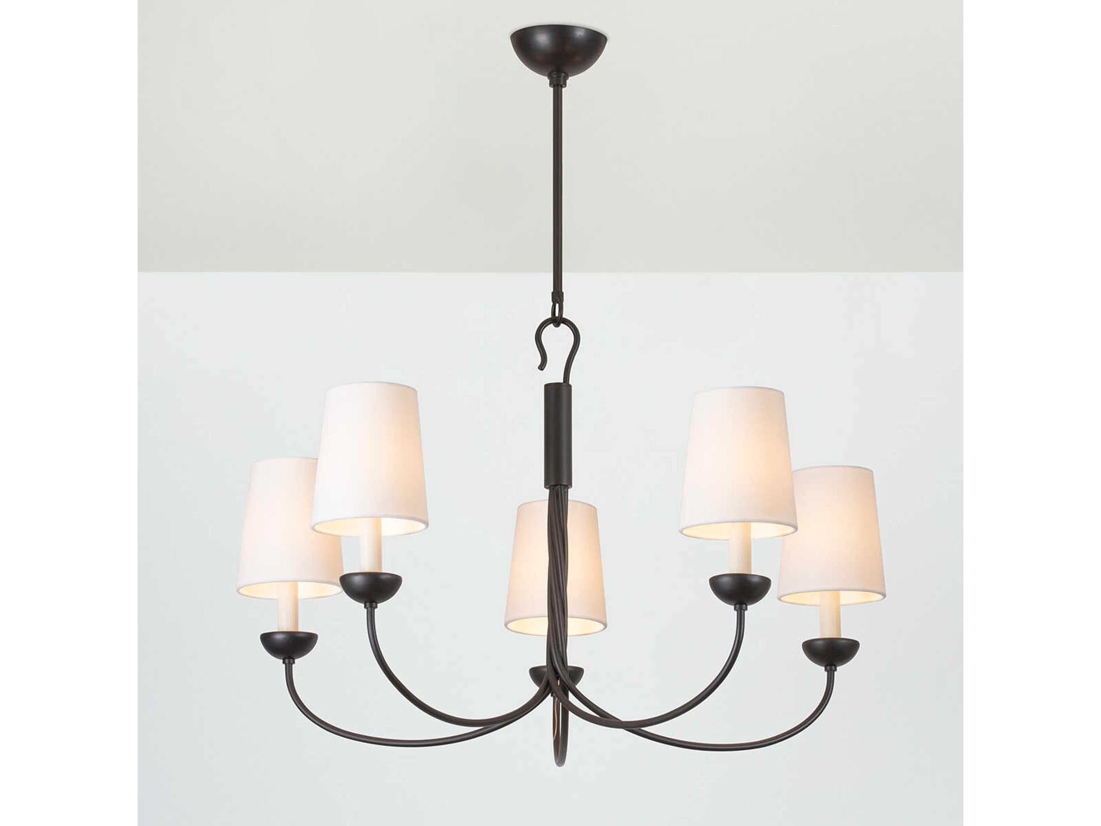 Hudson Valley Montpelier 5-Light Aged Iron Black Candelabra Chandelier