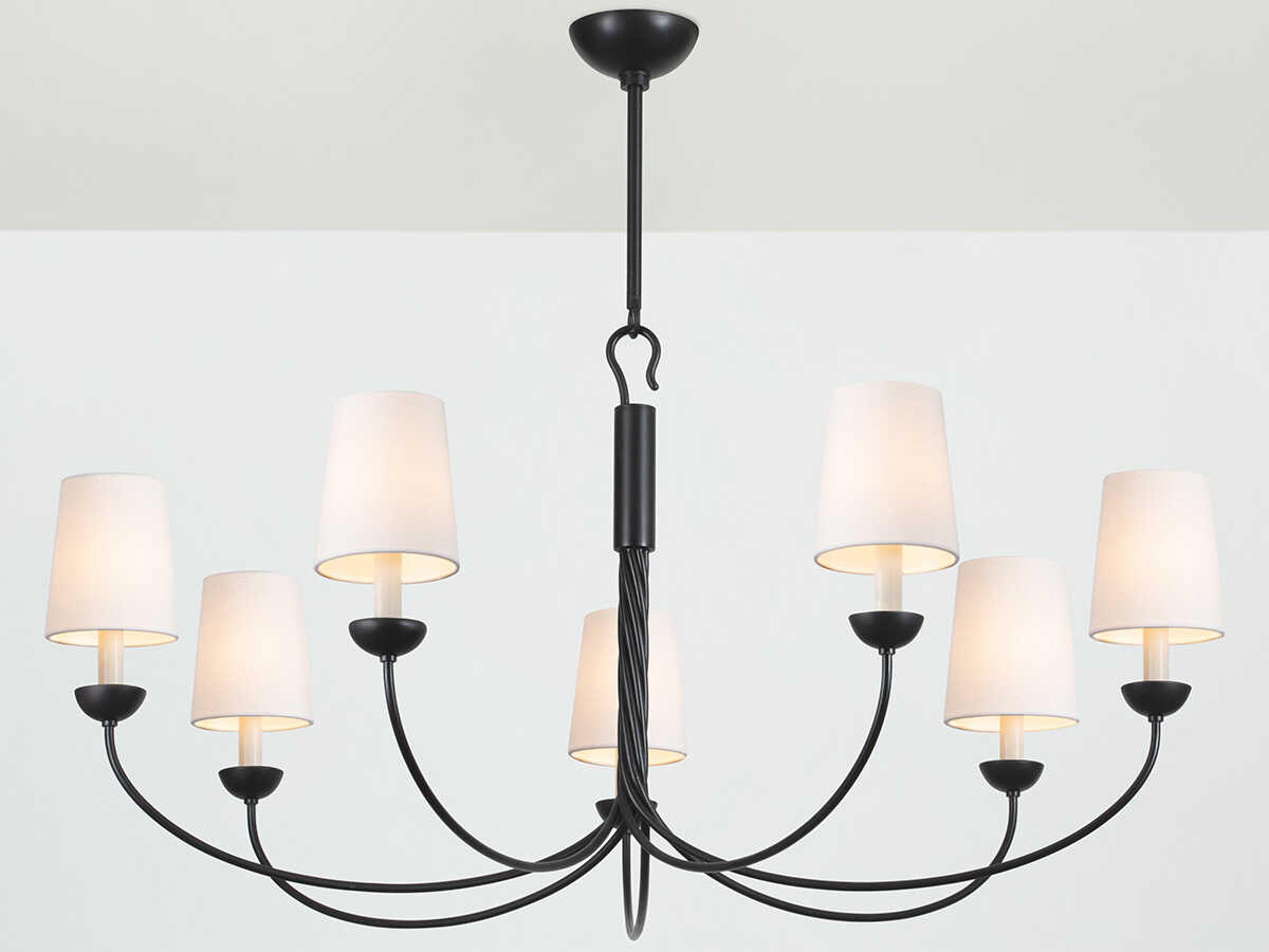 Hudson Valley Montpelier 7-Light Aged Iron Black Candelabra Chandelier
