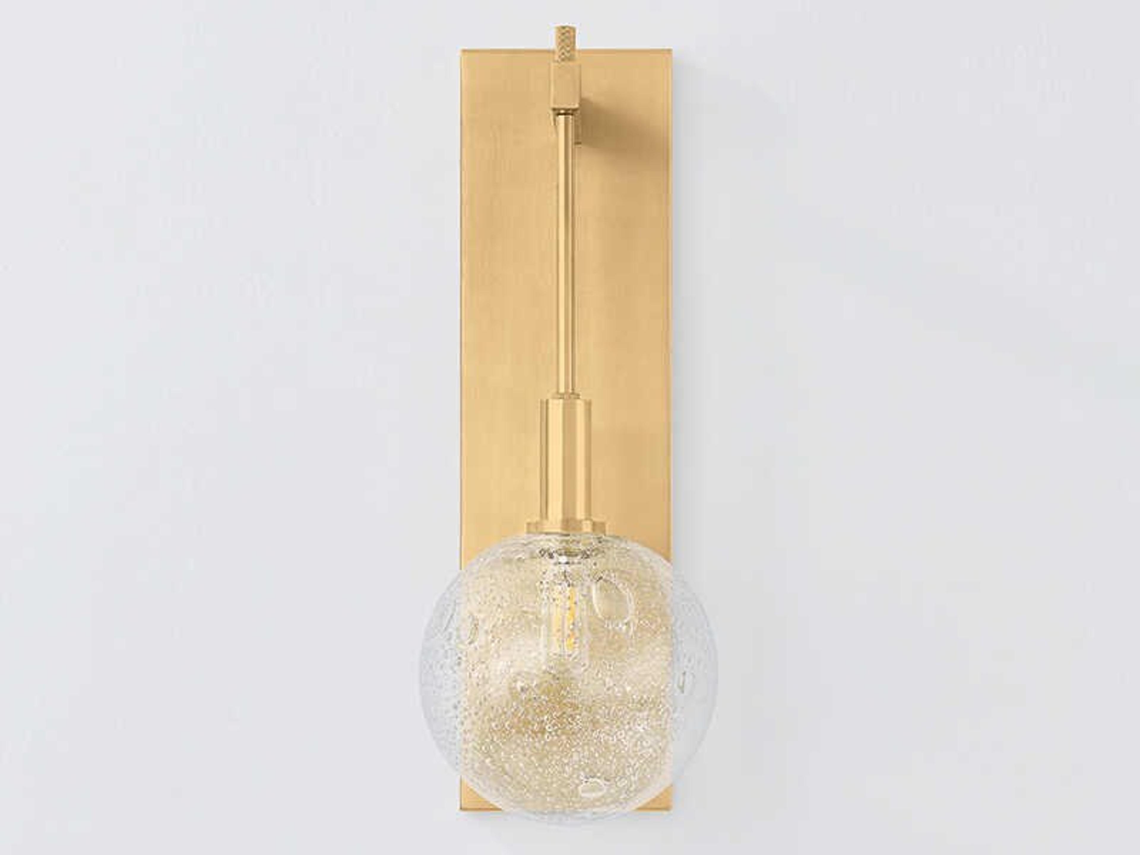 Hudson Valley Onteora 1-Light Aged Brass Wall Sconce