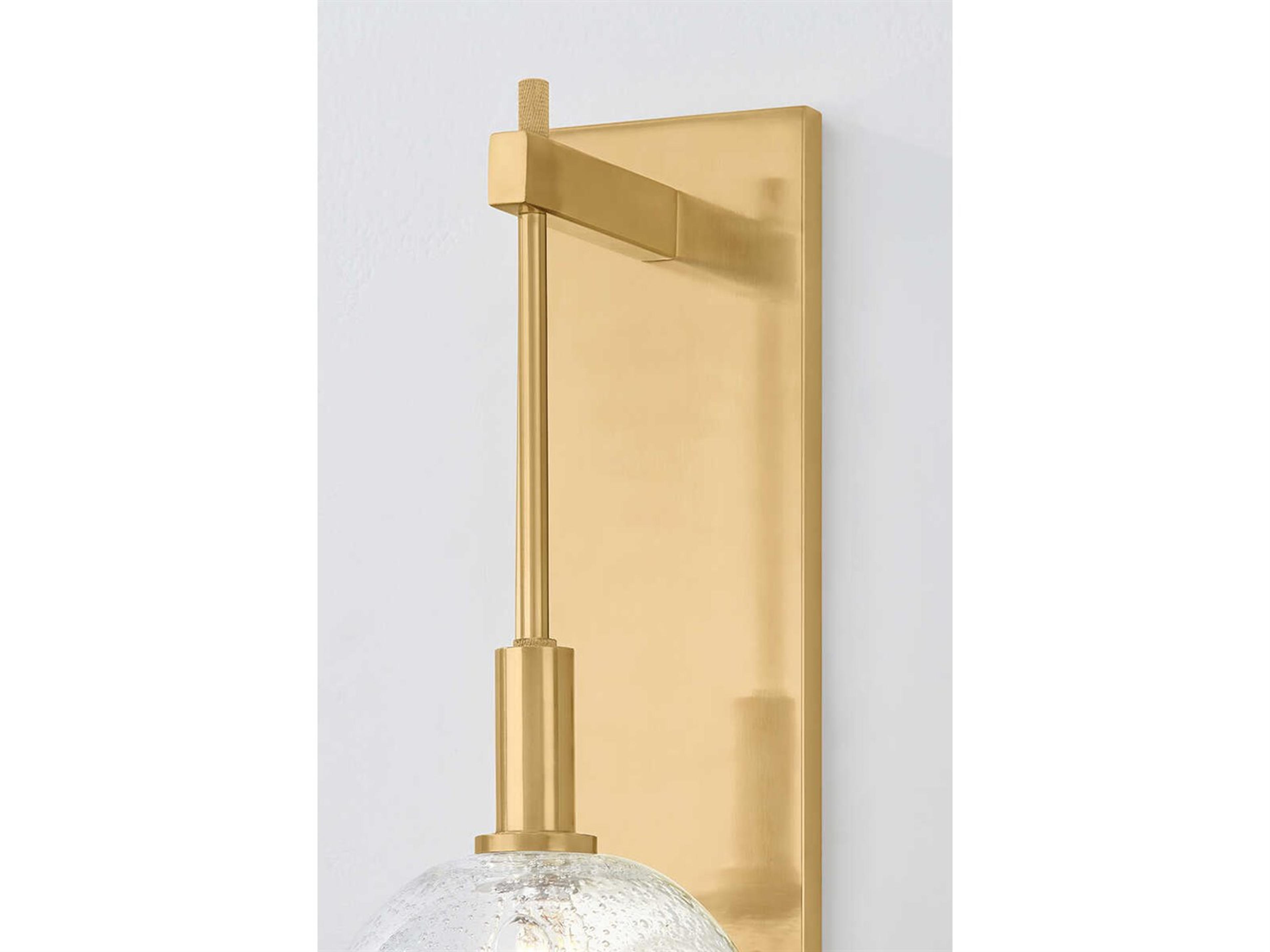 Hudson Valley Onteora 1-Light Aged Brass Wall Sconce