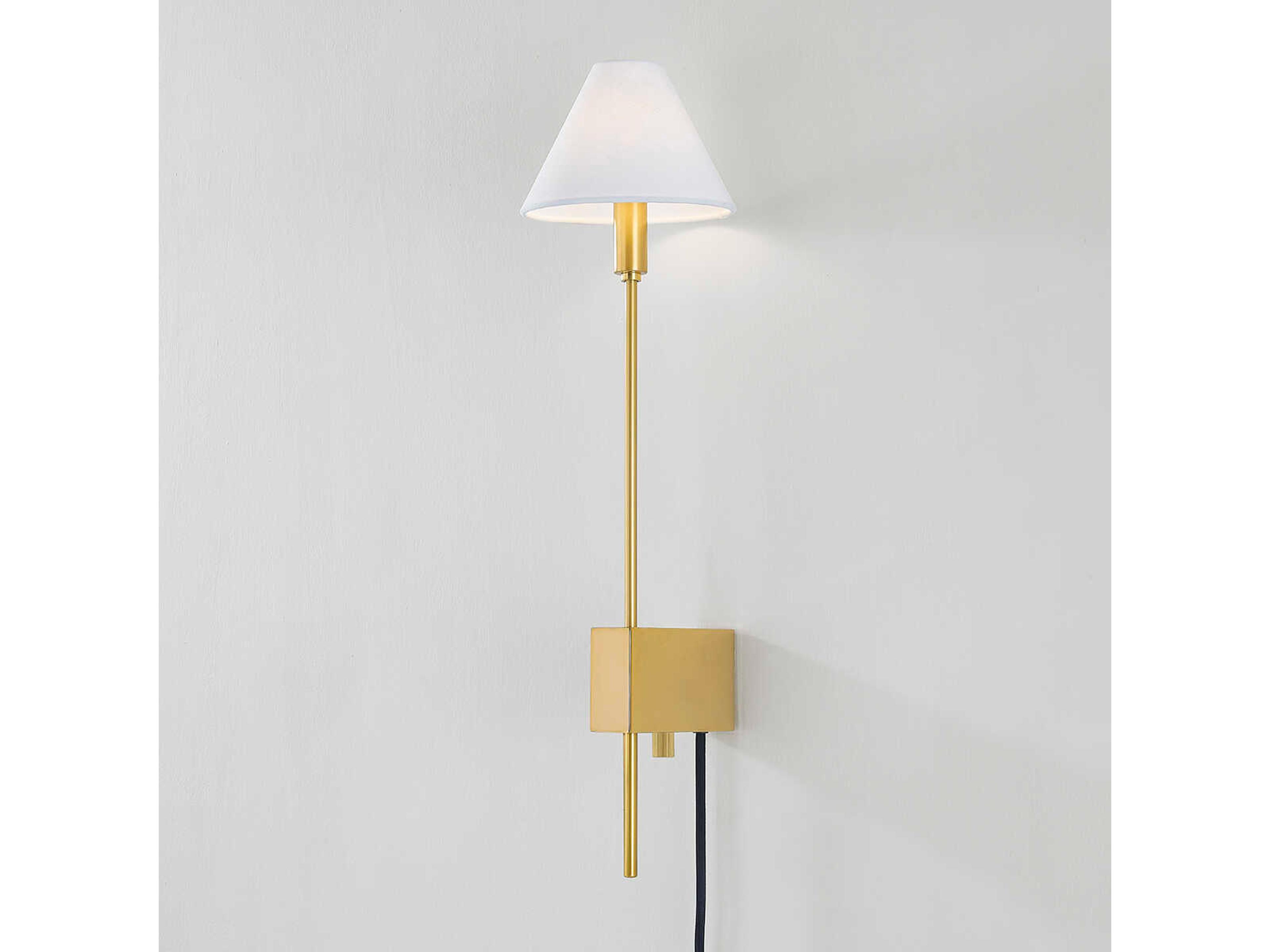 Hudson Valley Teaneck 1-Light Aged Brass Wall Sconce