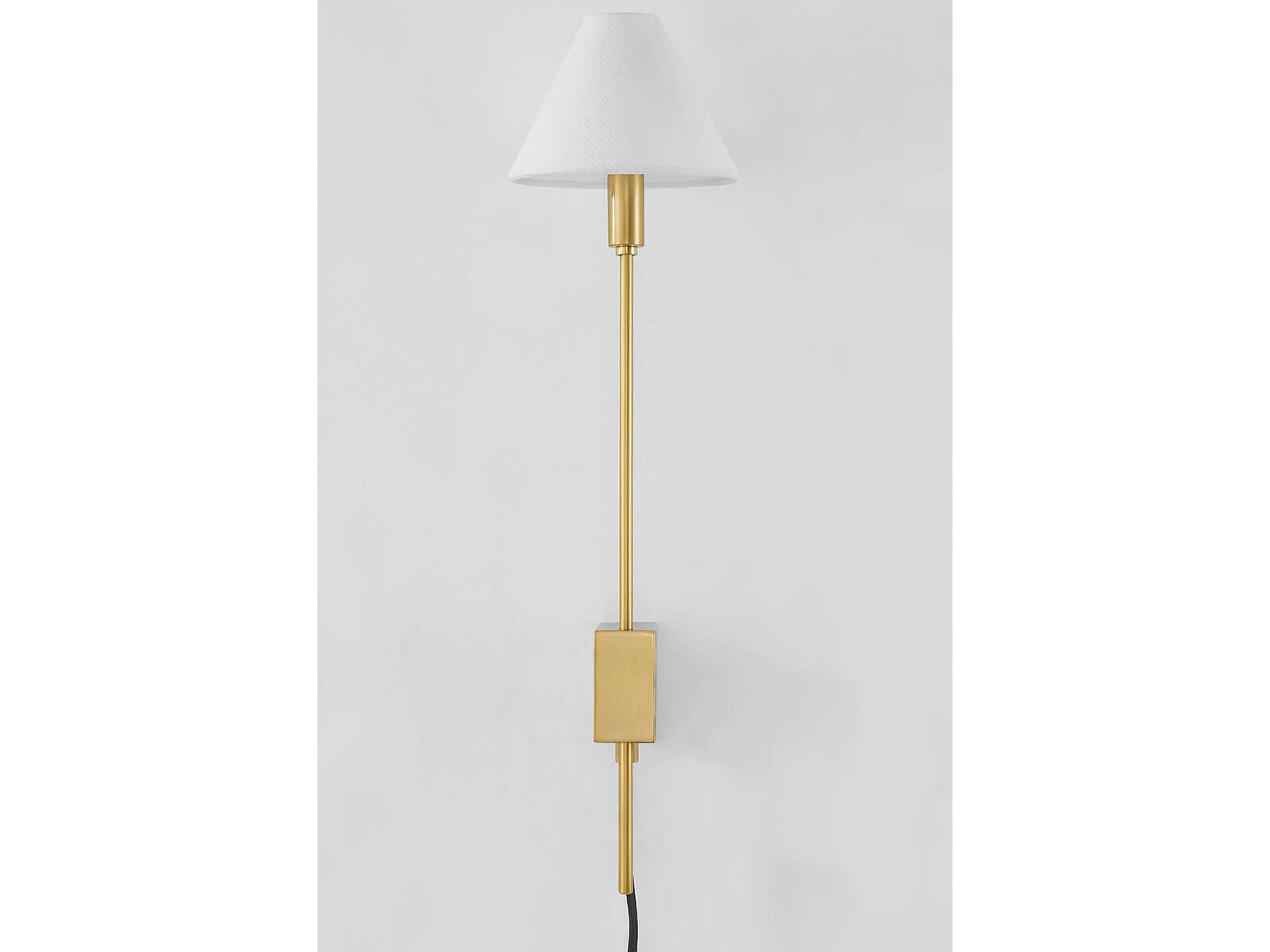 Hudson Valley Teaneck 1-Light Aged Brass Wall Sconce