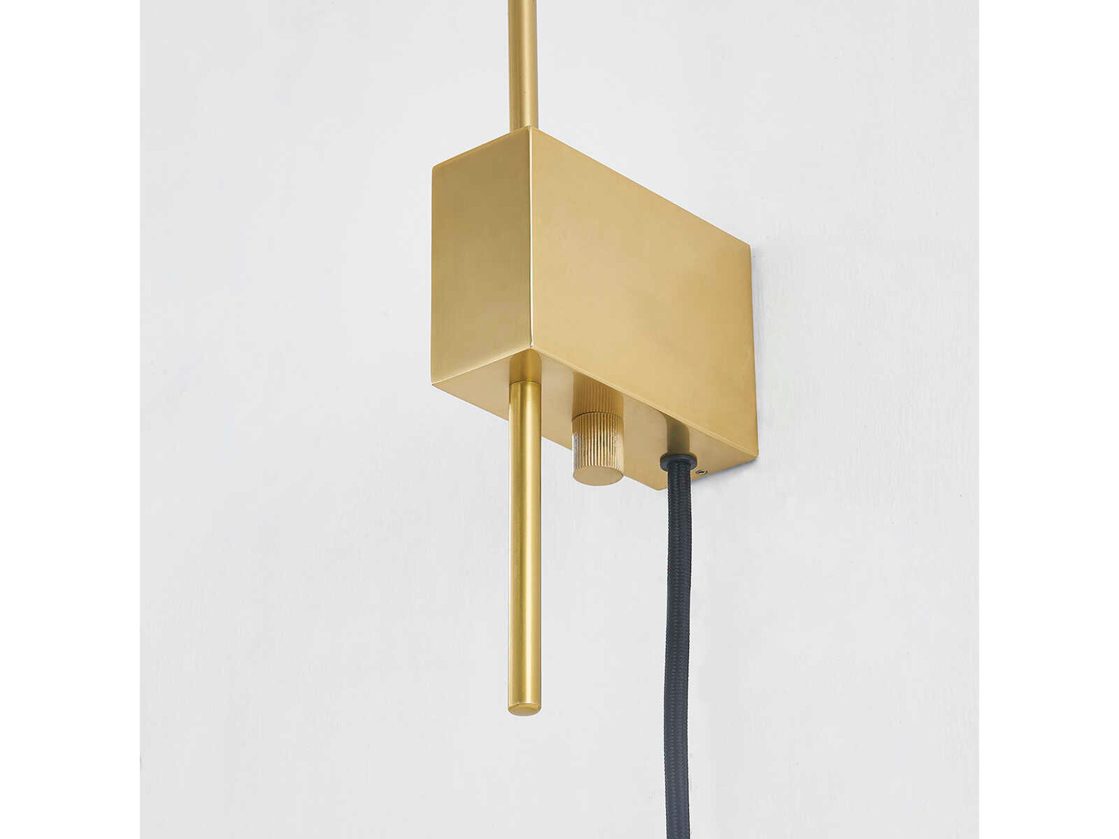 Hudson Valley Teaneck 1-Light Aged Brass Wall Sconce