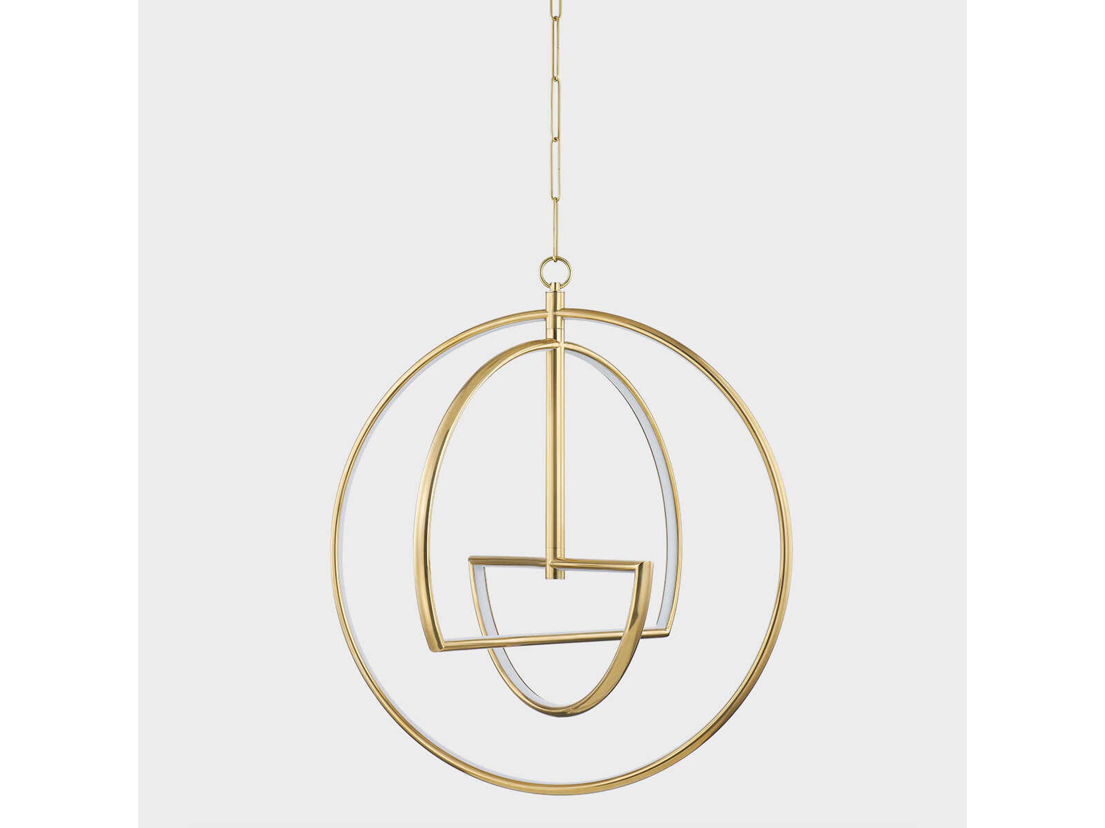 Hudson Valley Welland 3-Light Aged Brass LED Geometric Pendant