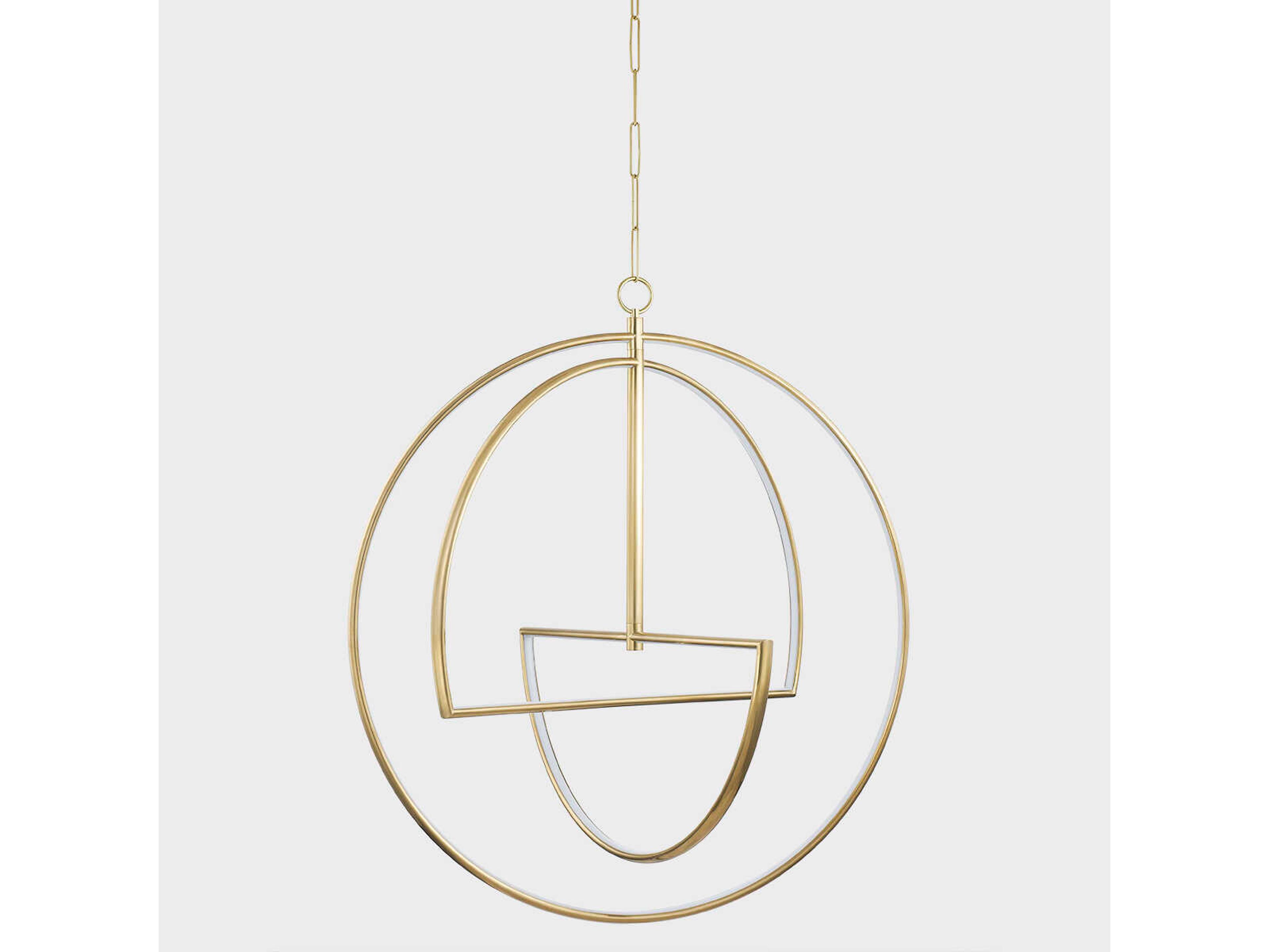 Hudson Valley Welland 3-Light Aged Brass LED Geometric Pendant