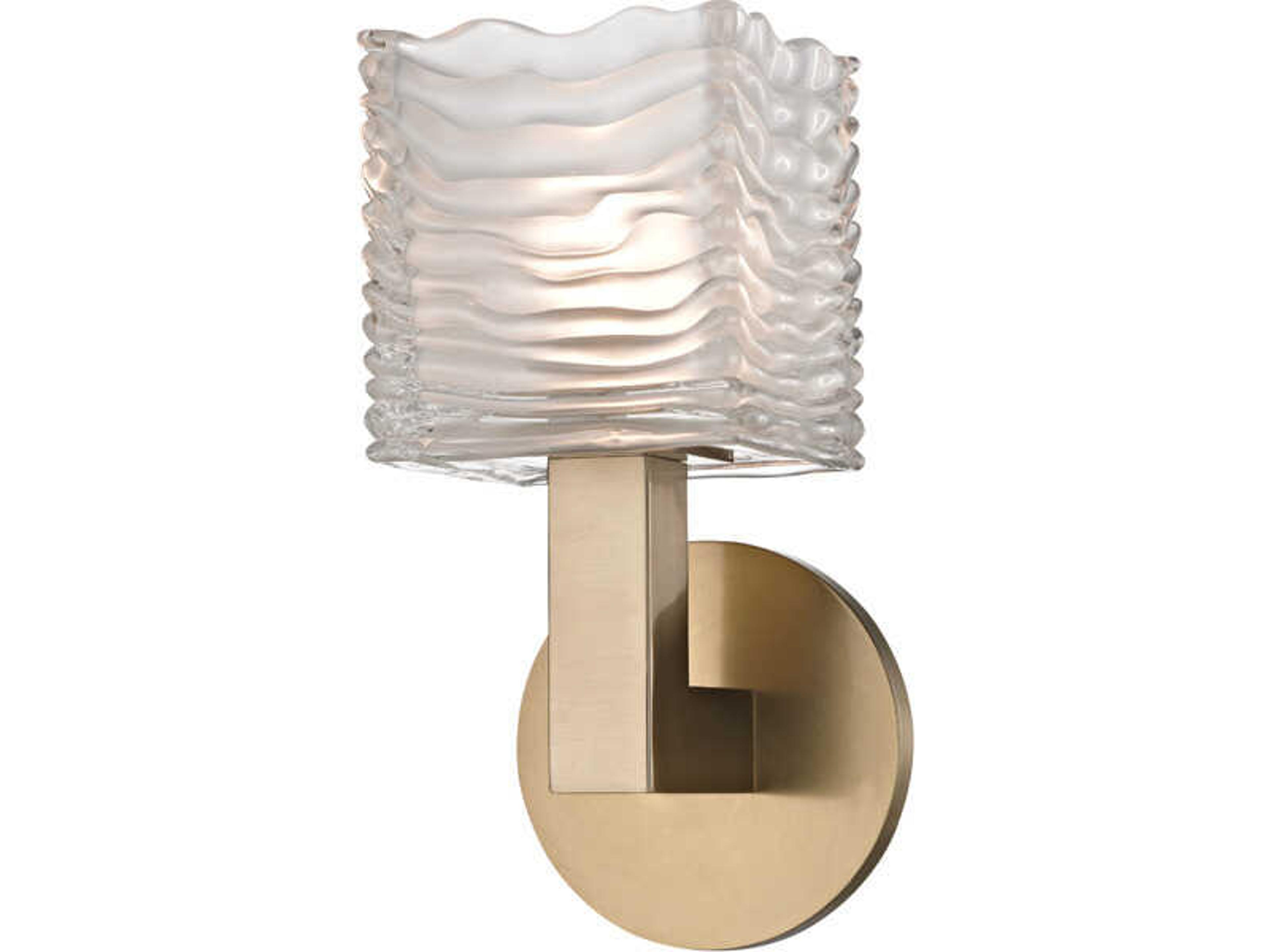 Sagamore 1-Light Aged Brass Glass Wall Sconce