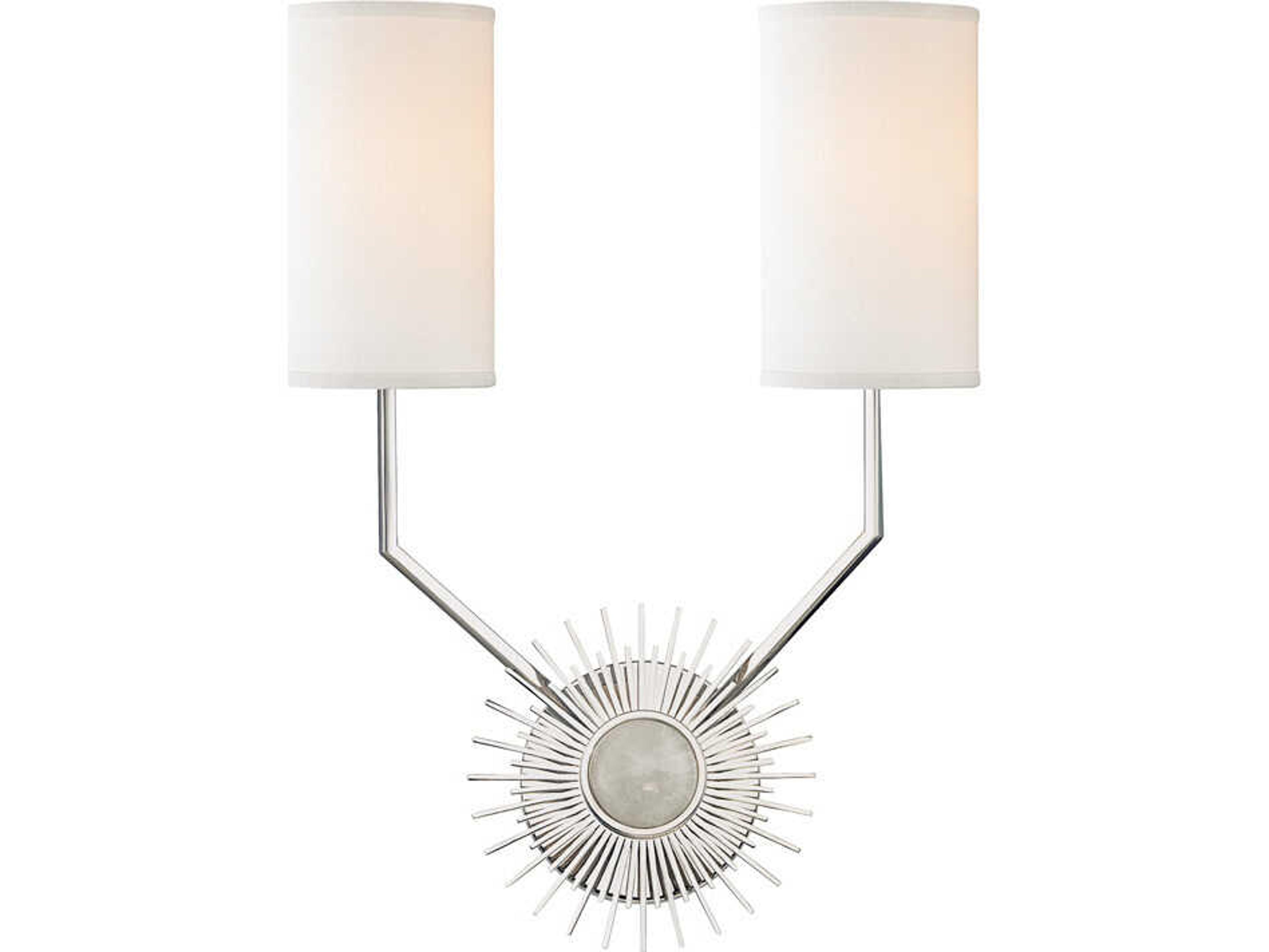 Borland 2-Light Polished Nickel Wall Sconce