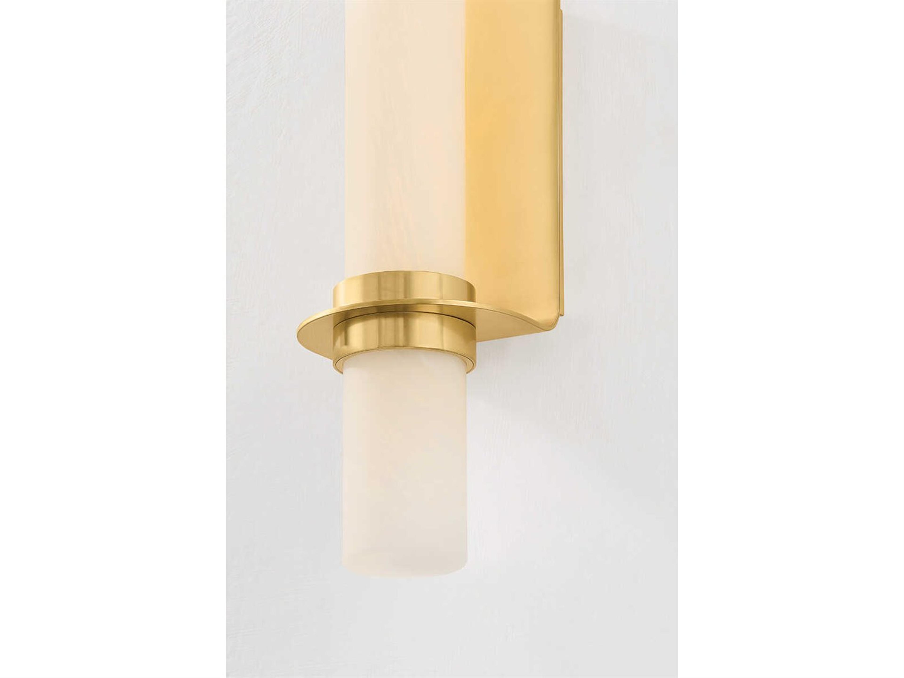 Hudson Valley Groveland Station 1-Light Aged Brass Wall Sconce