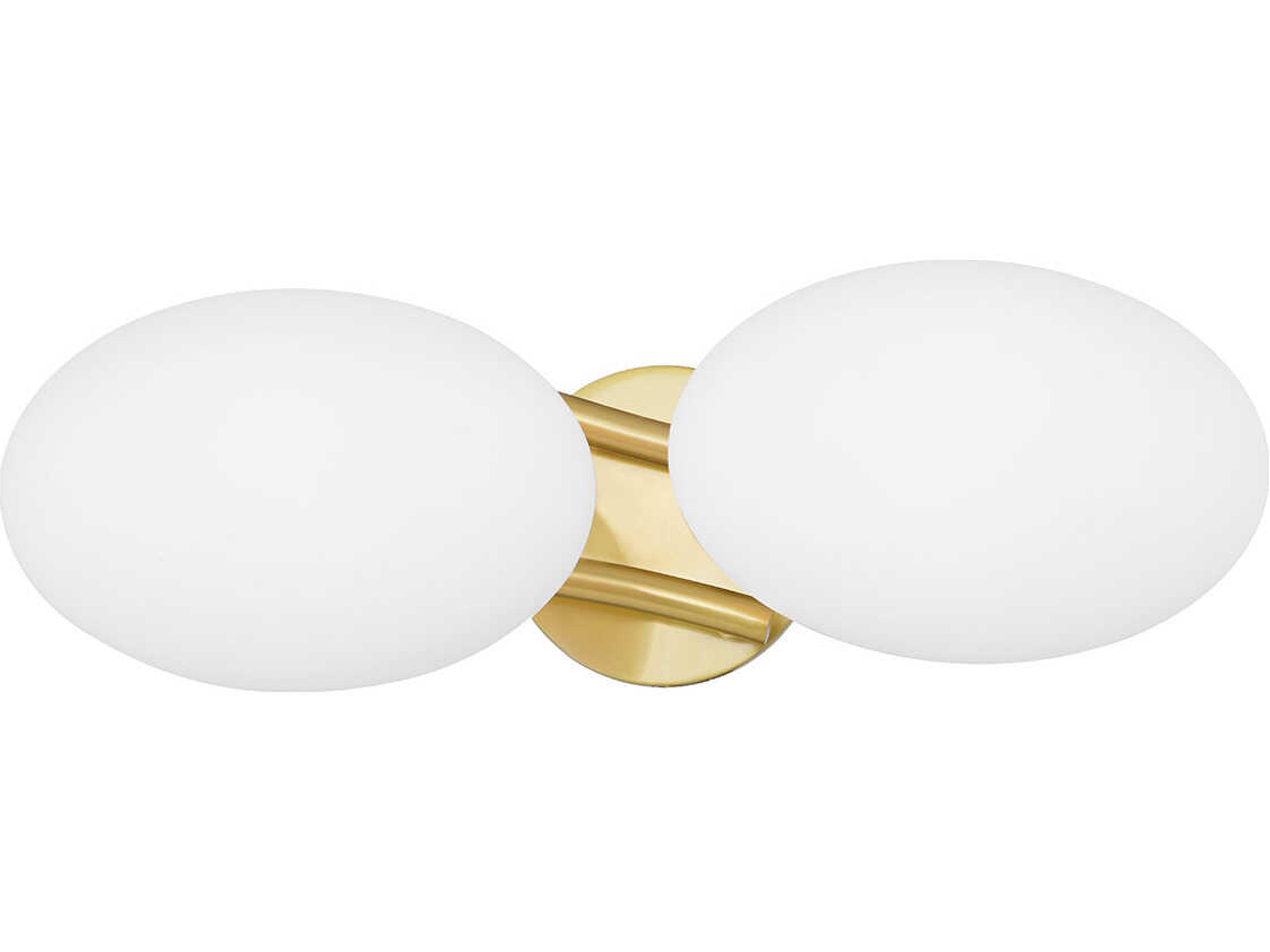 Wagner 2-Light Aged Brass Vanity Light