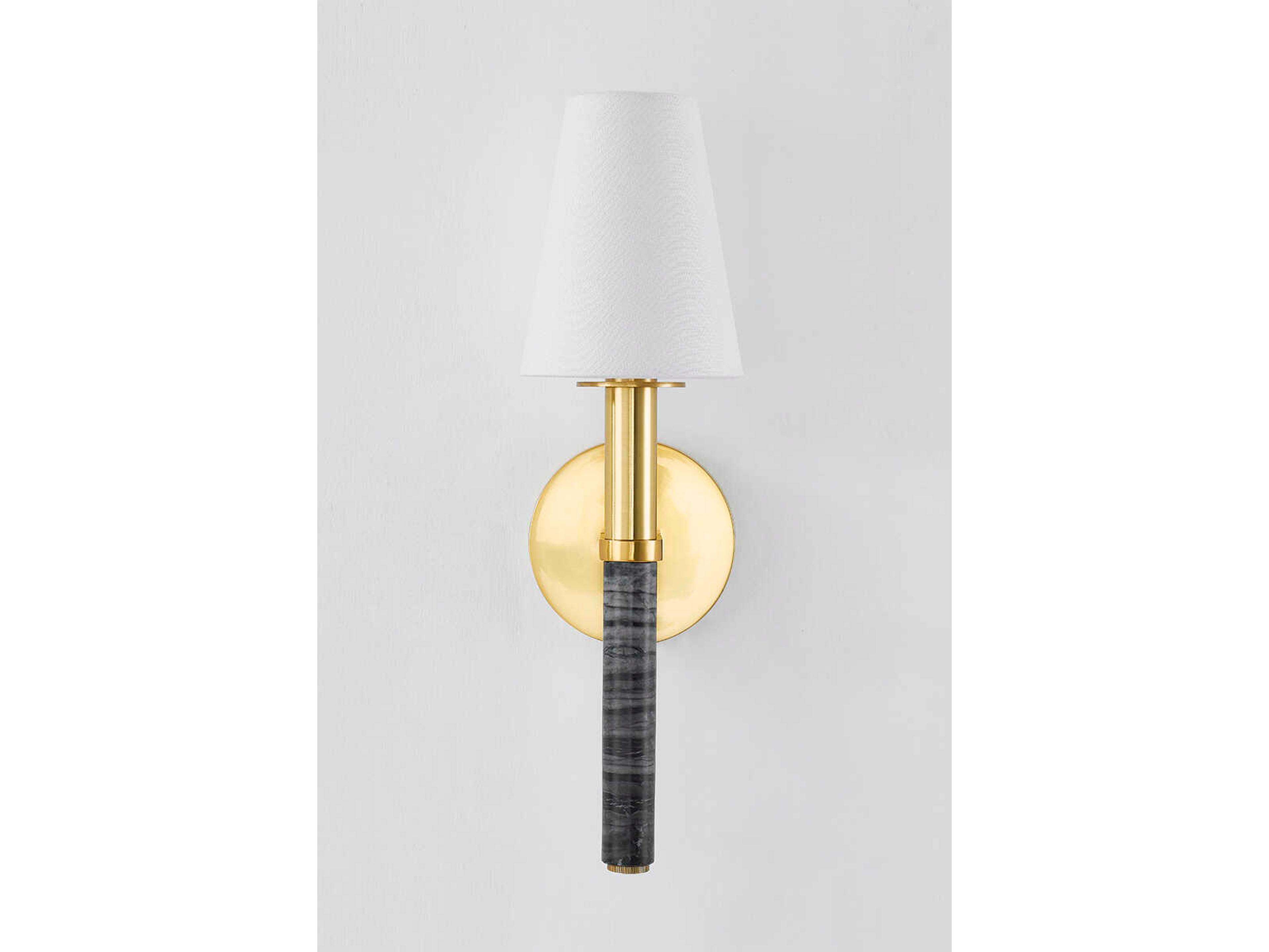 Hudson Valley Montreal 1-Light Aged Brass Wall Sconce