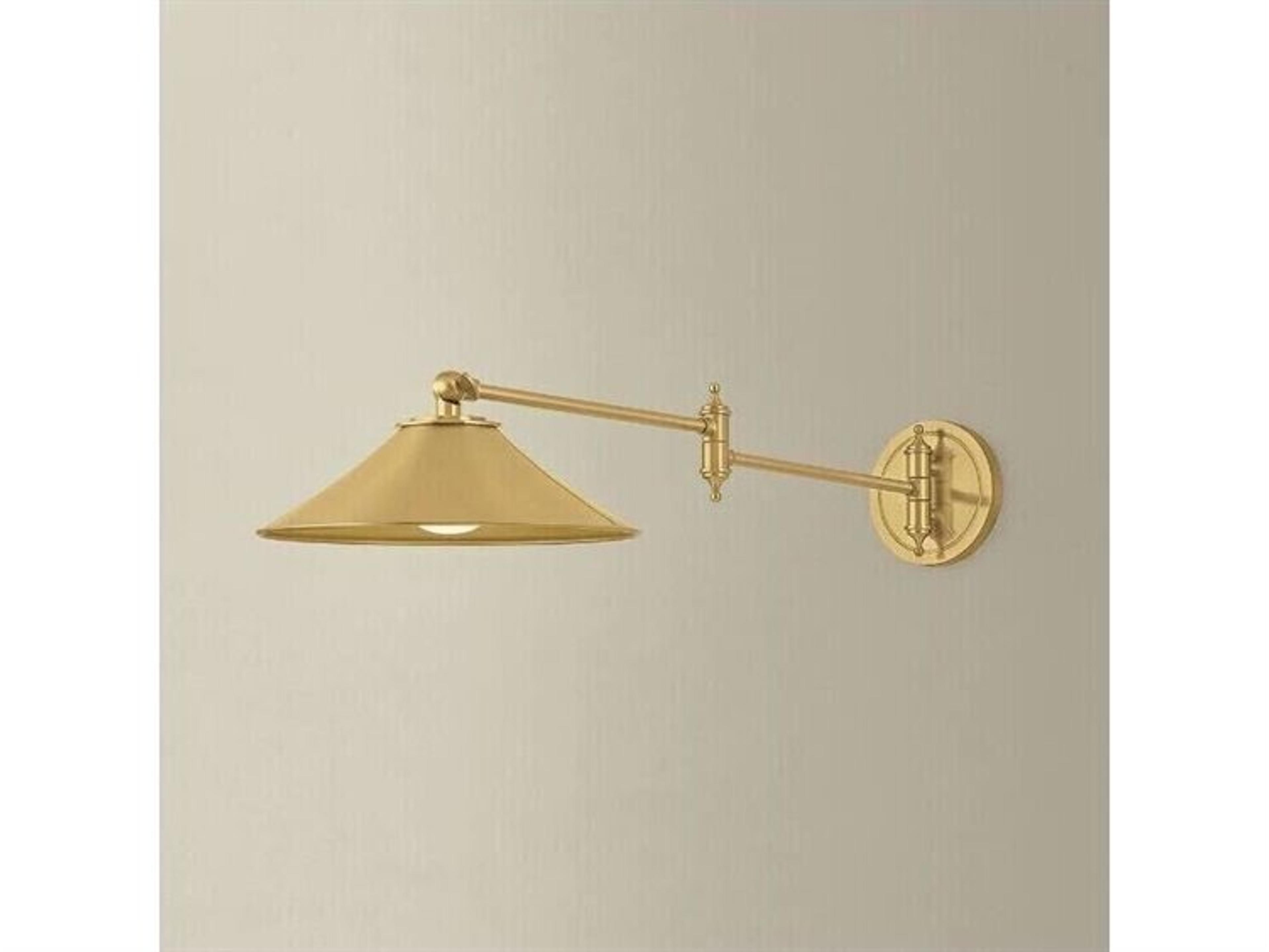 Hudson Valley Lithgow 1-Light Aged Brass Swing Wall Sconce