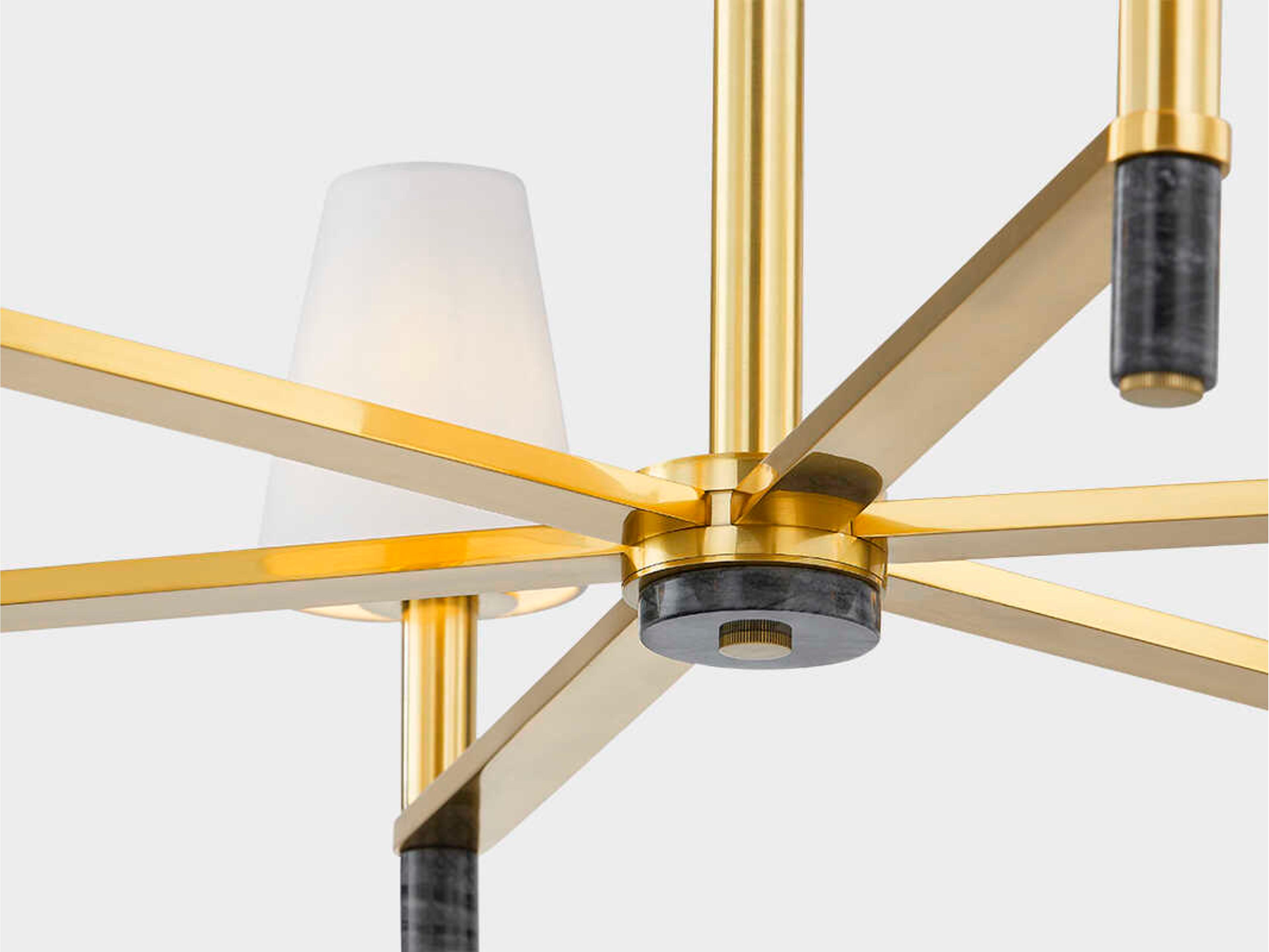 Hudson Valley Montreal 6-Light Aged Brass Chandelier