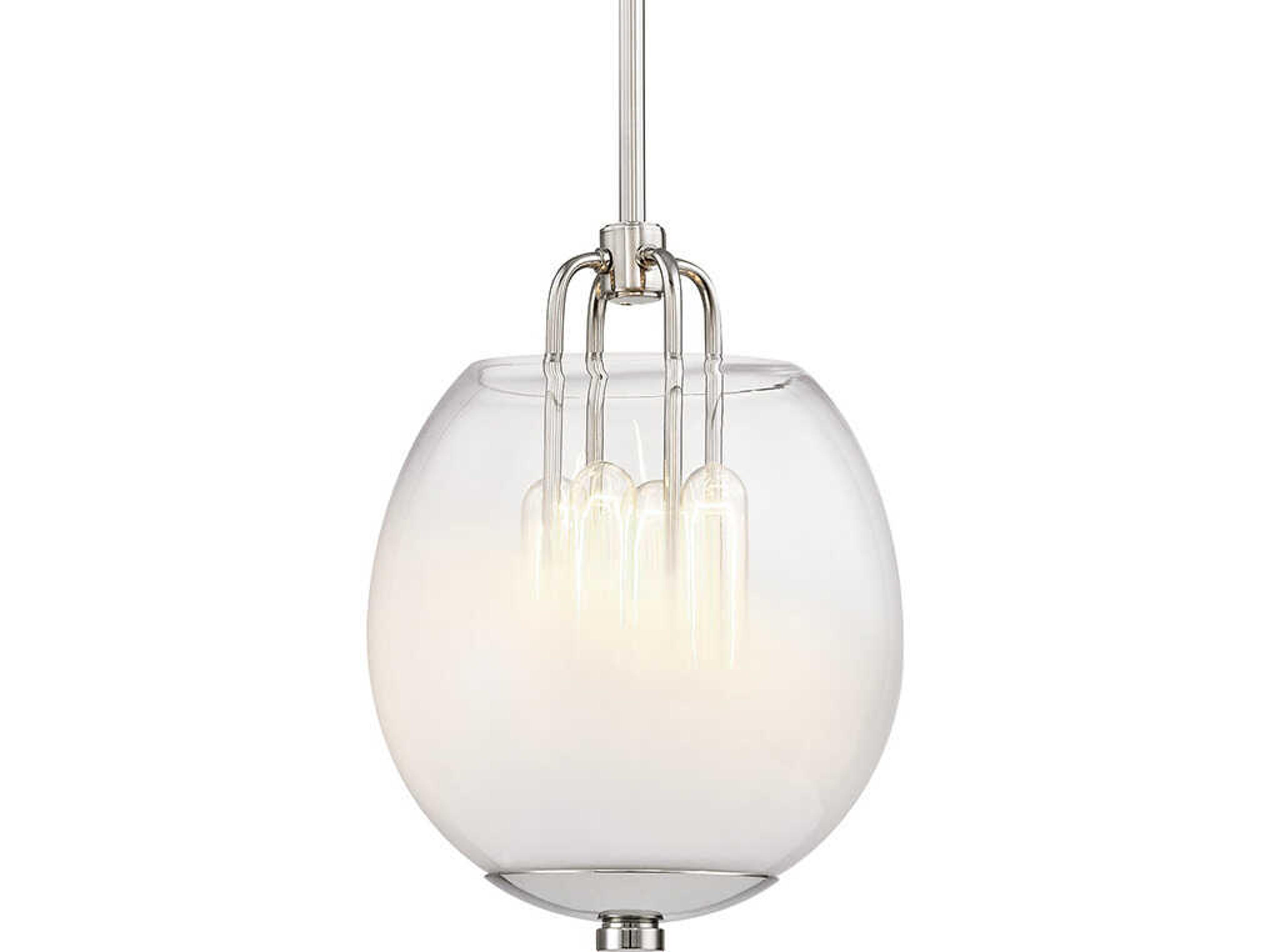 Sawyer 4-Light Polished Nickel Glass Mini Pendant