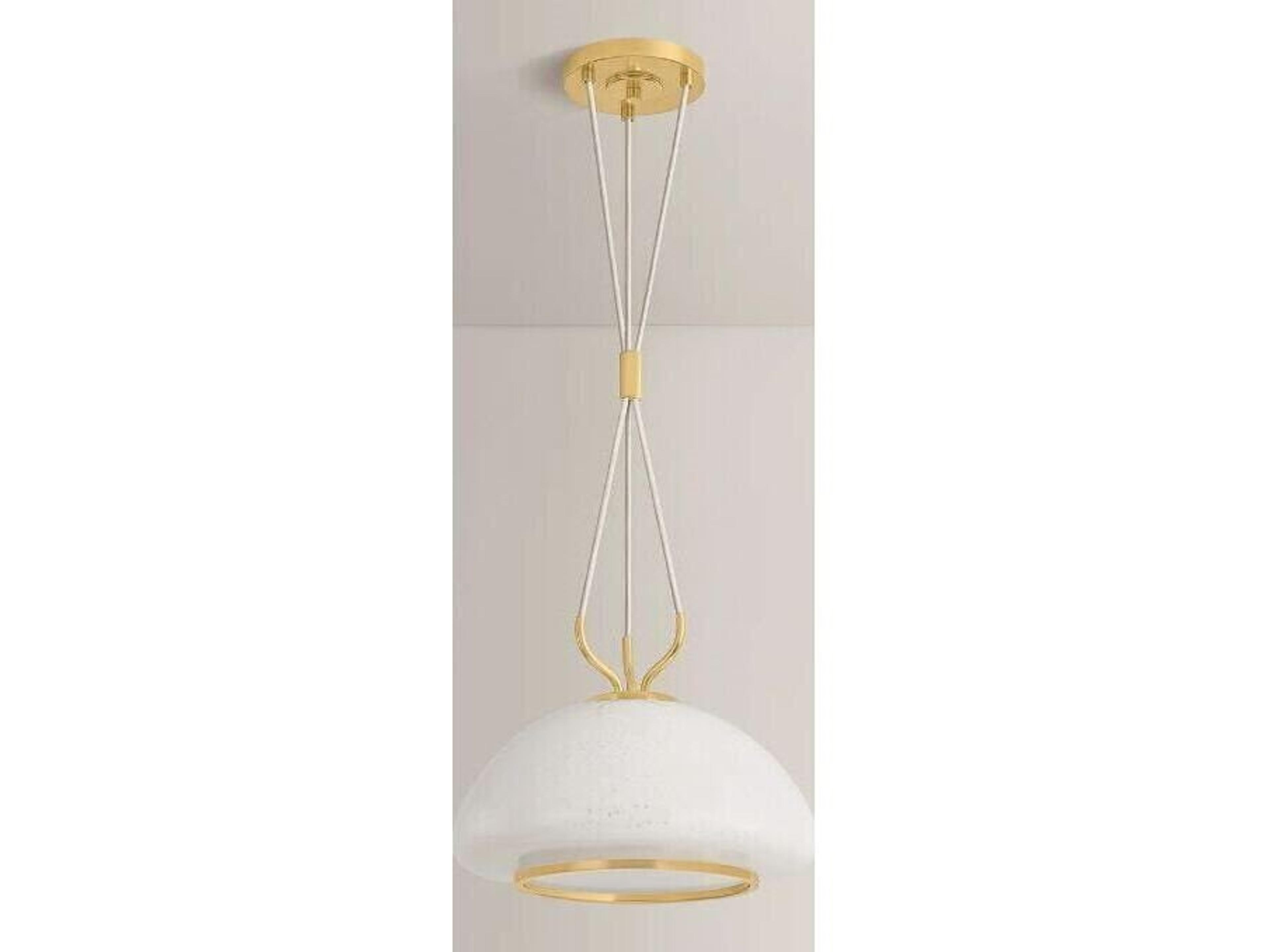 Hudson Valley Baudette 1-Light Aged Brass Dome Pendant