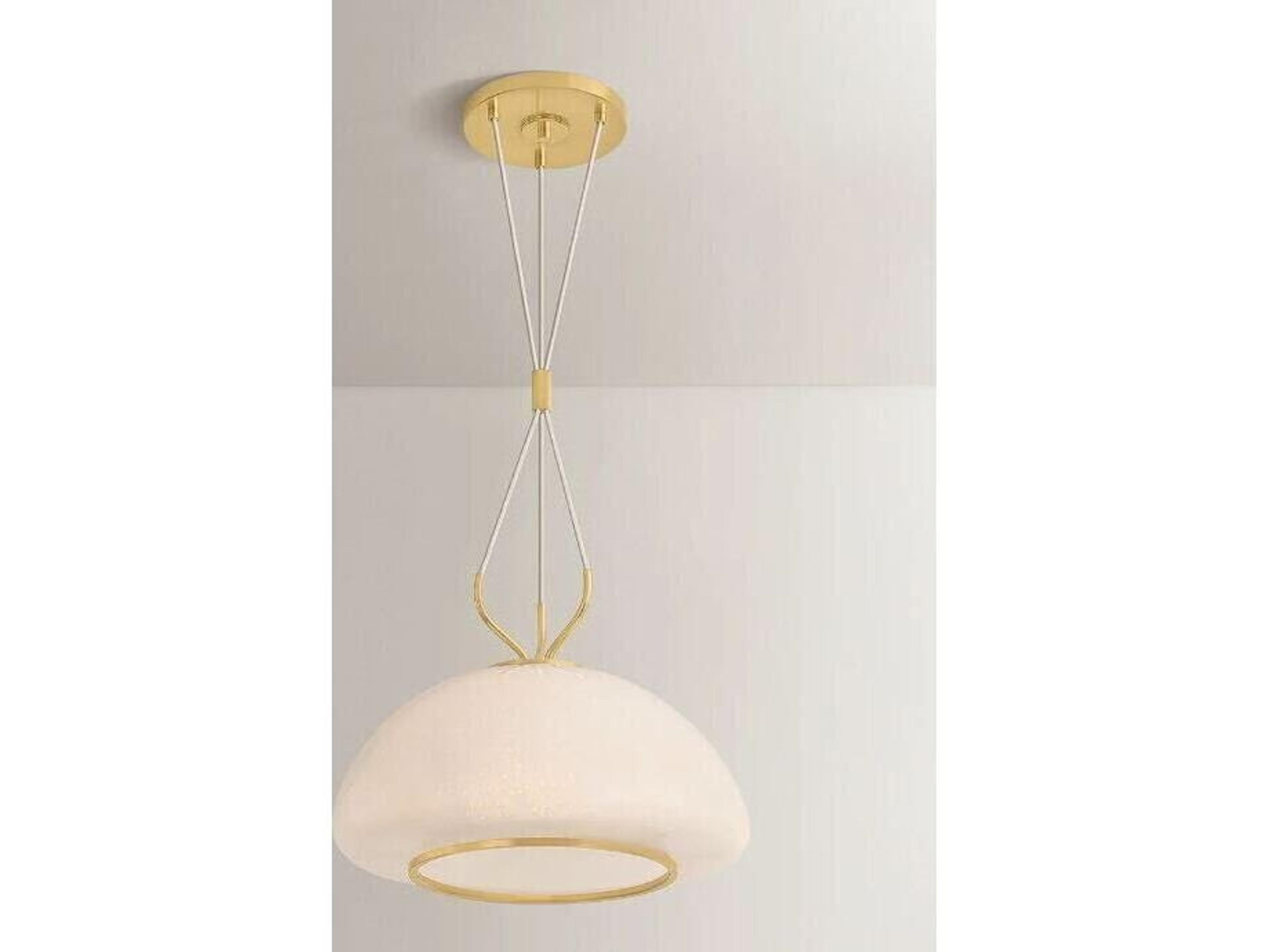 Hudson Valley Baudette 1-Light Aged Brass Dome Pendant