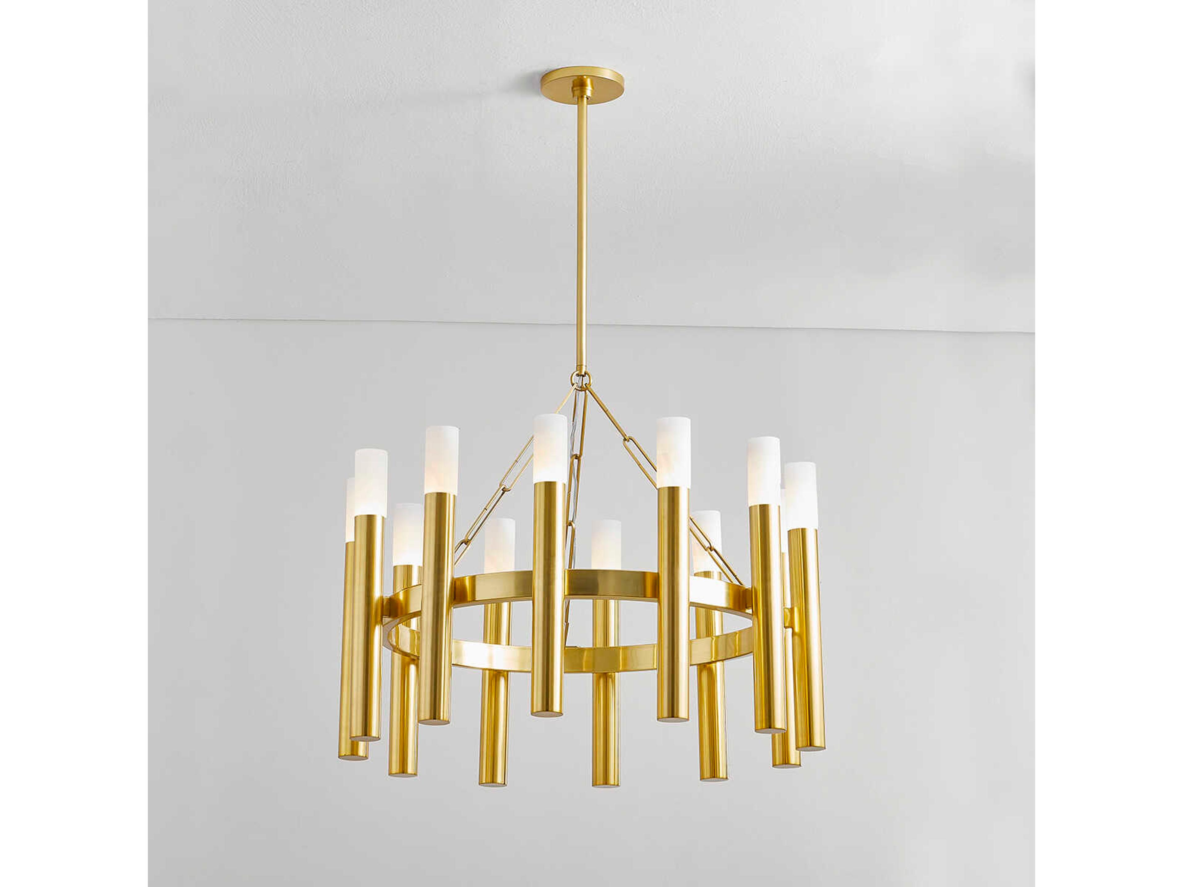 Hudson Valley Pali 12-Light Aged Brass Chandelier