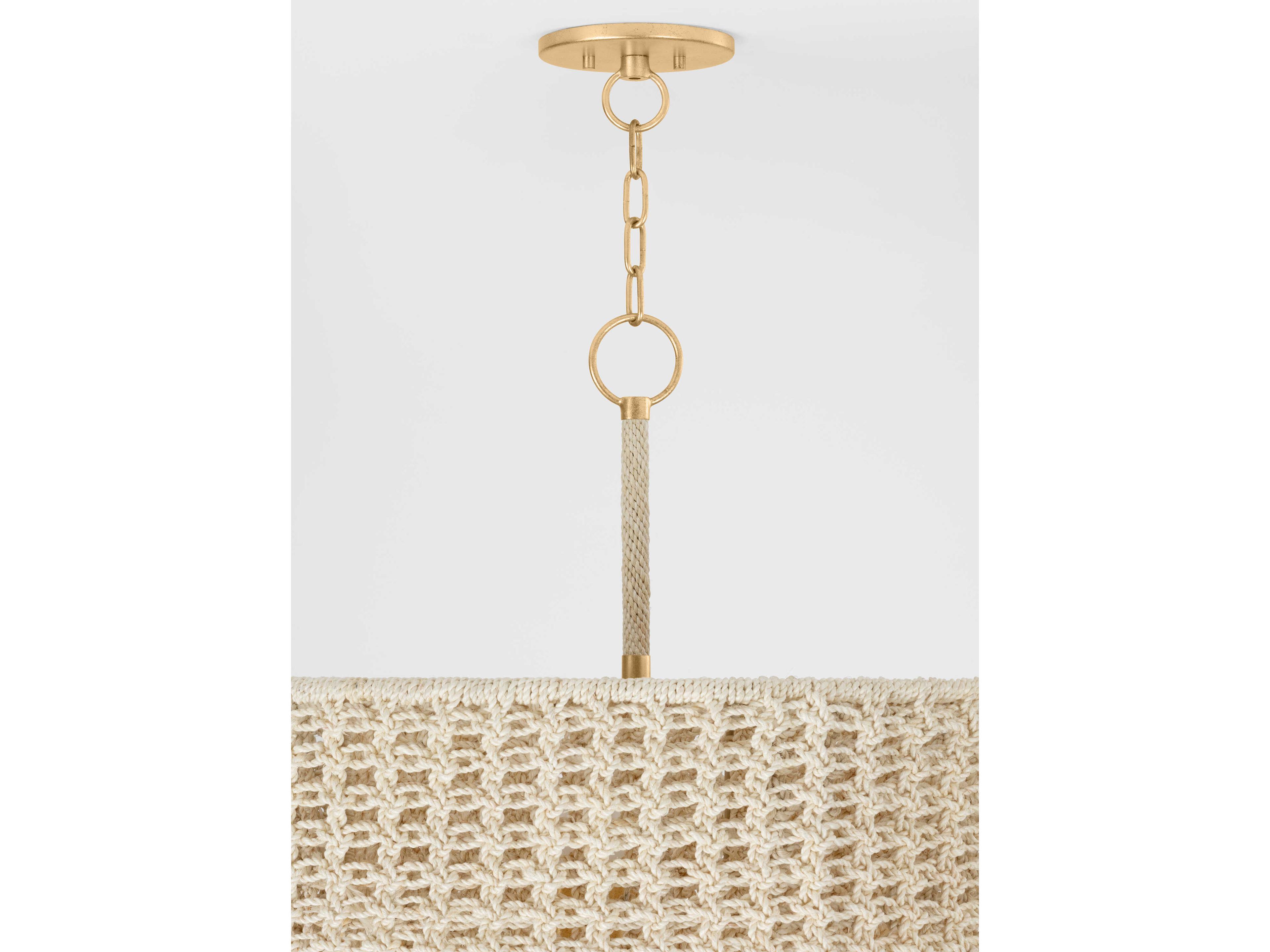 Hudson Valley Yorkhill 6-Light Vintage Gold Leaf White Tiered Pendant