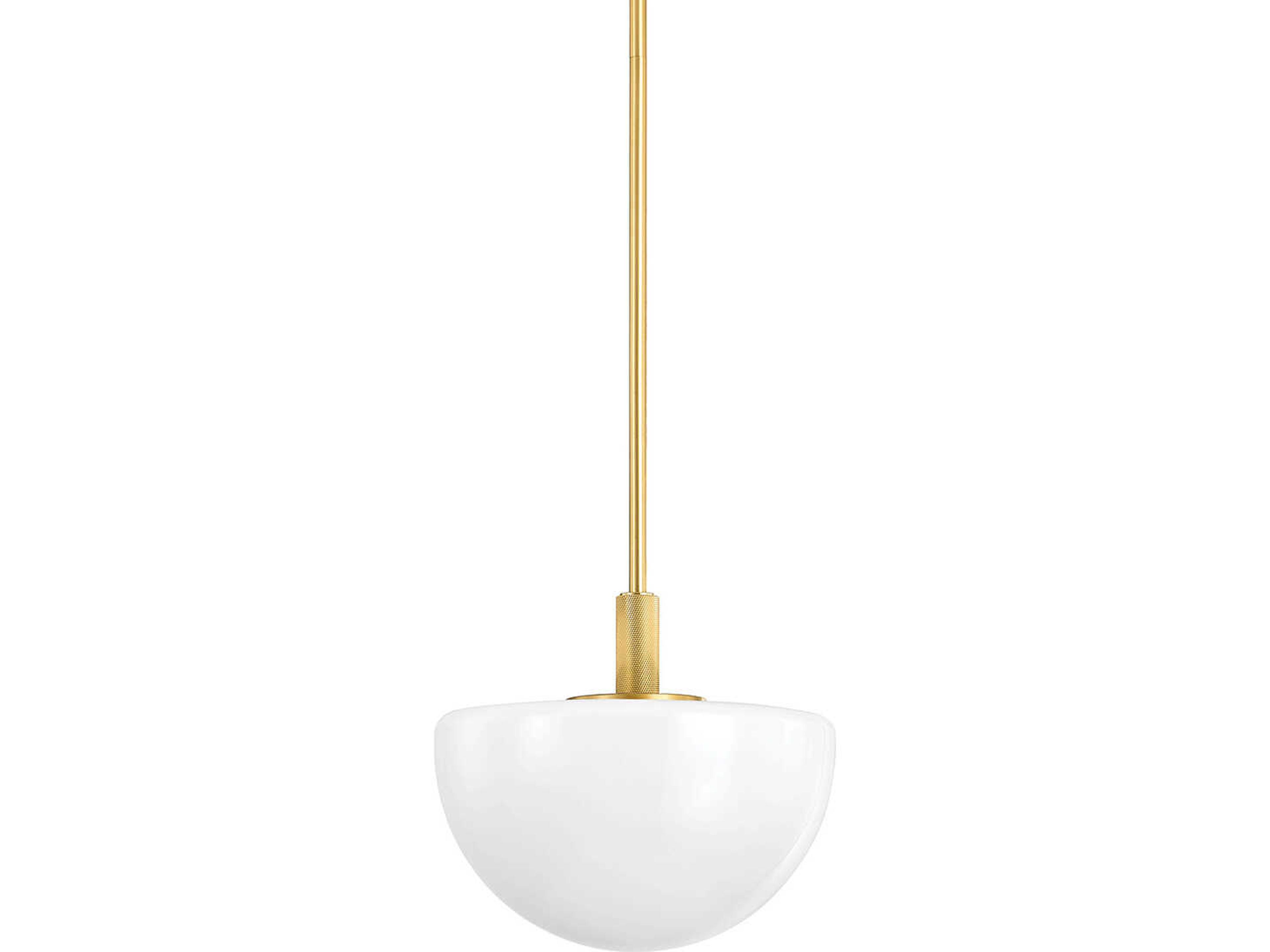 Lethbridge 1-Light Aged Brass Bowl Mini Pendant