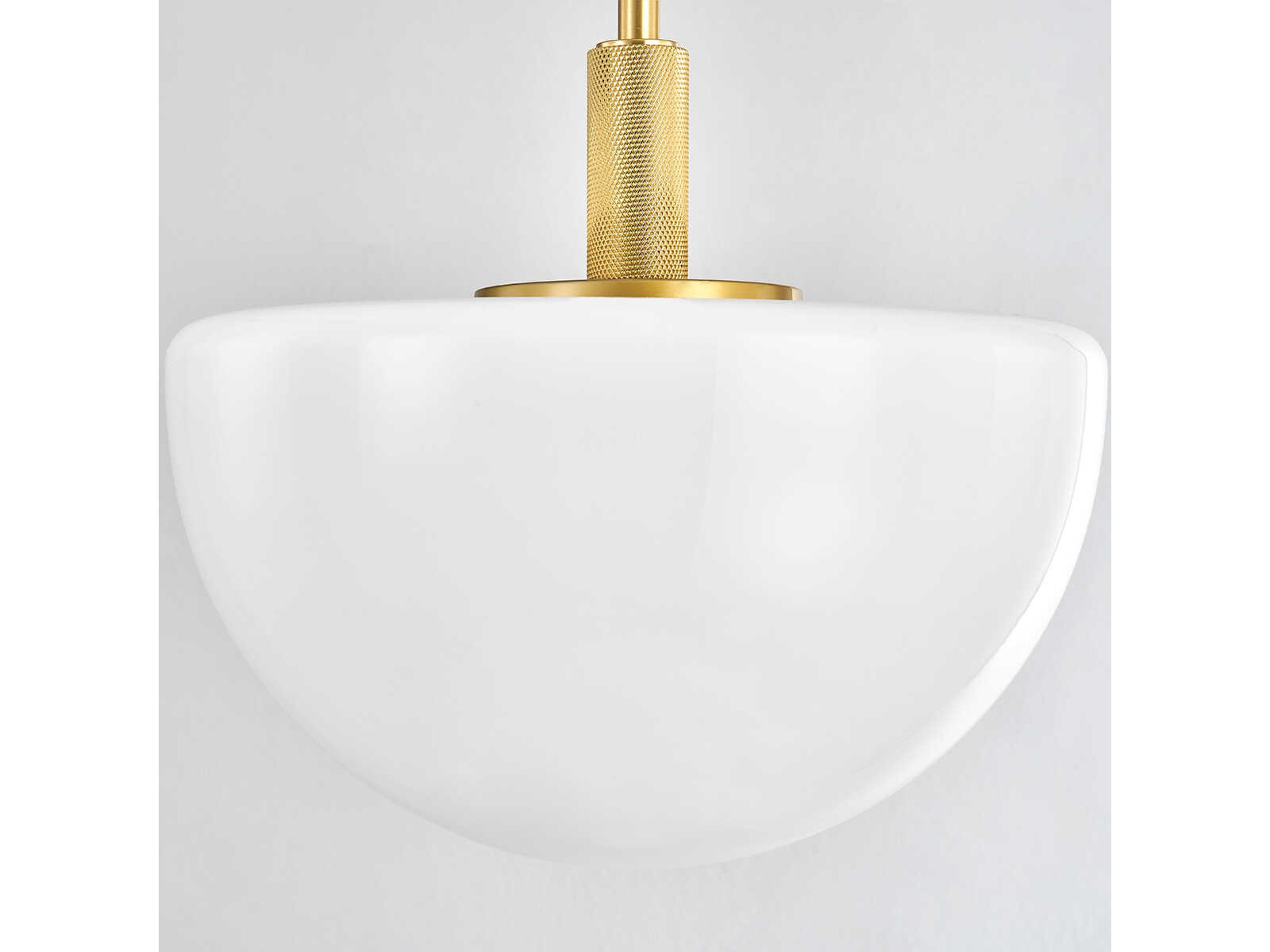 Hudson Valley Lethbridge 1-Light Aged Brass Bowl Mini Pendant