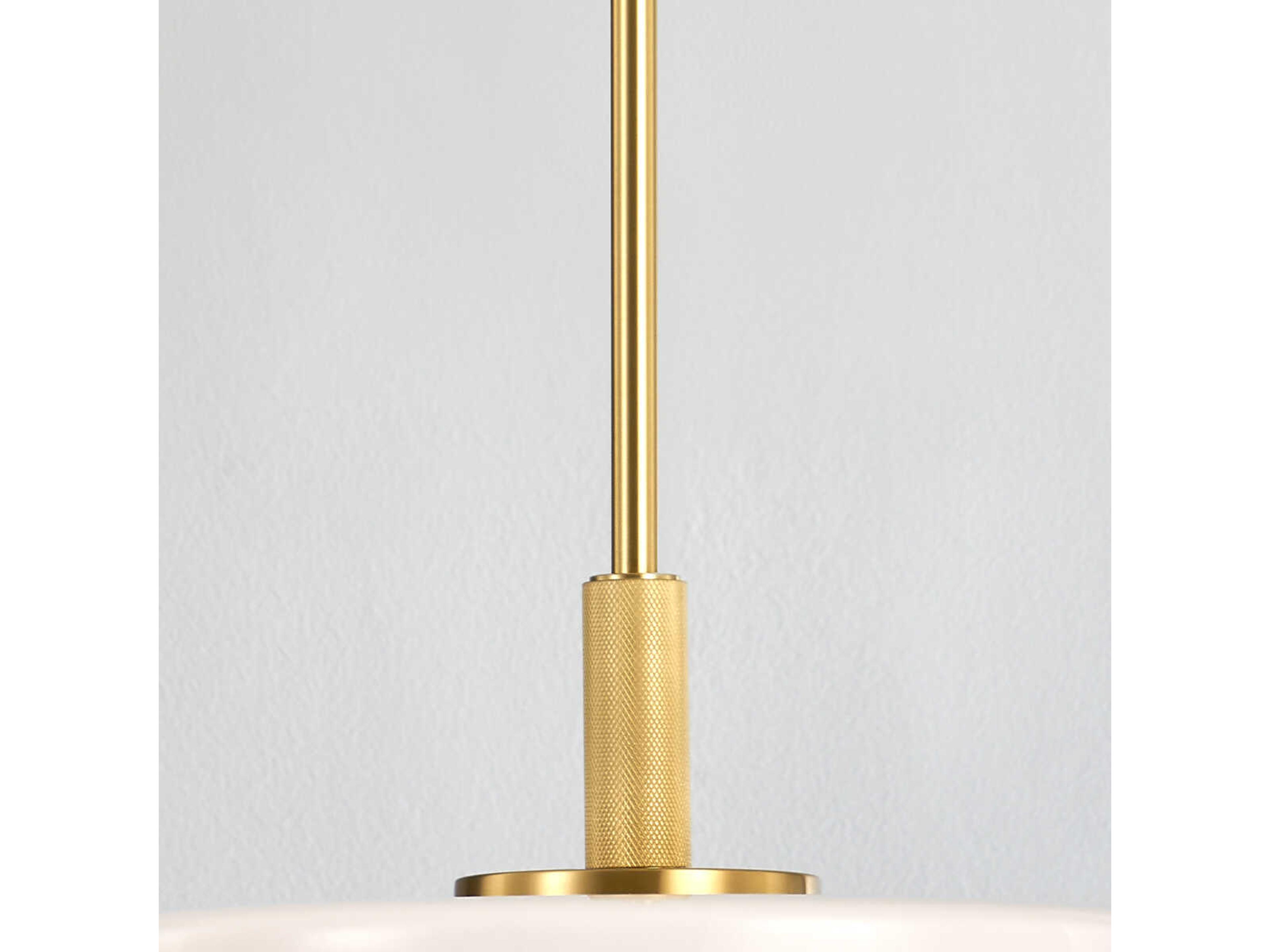 Hudson Valley Lethbridge 1-Light Aged Brass White Bowl Pendant