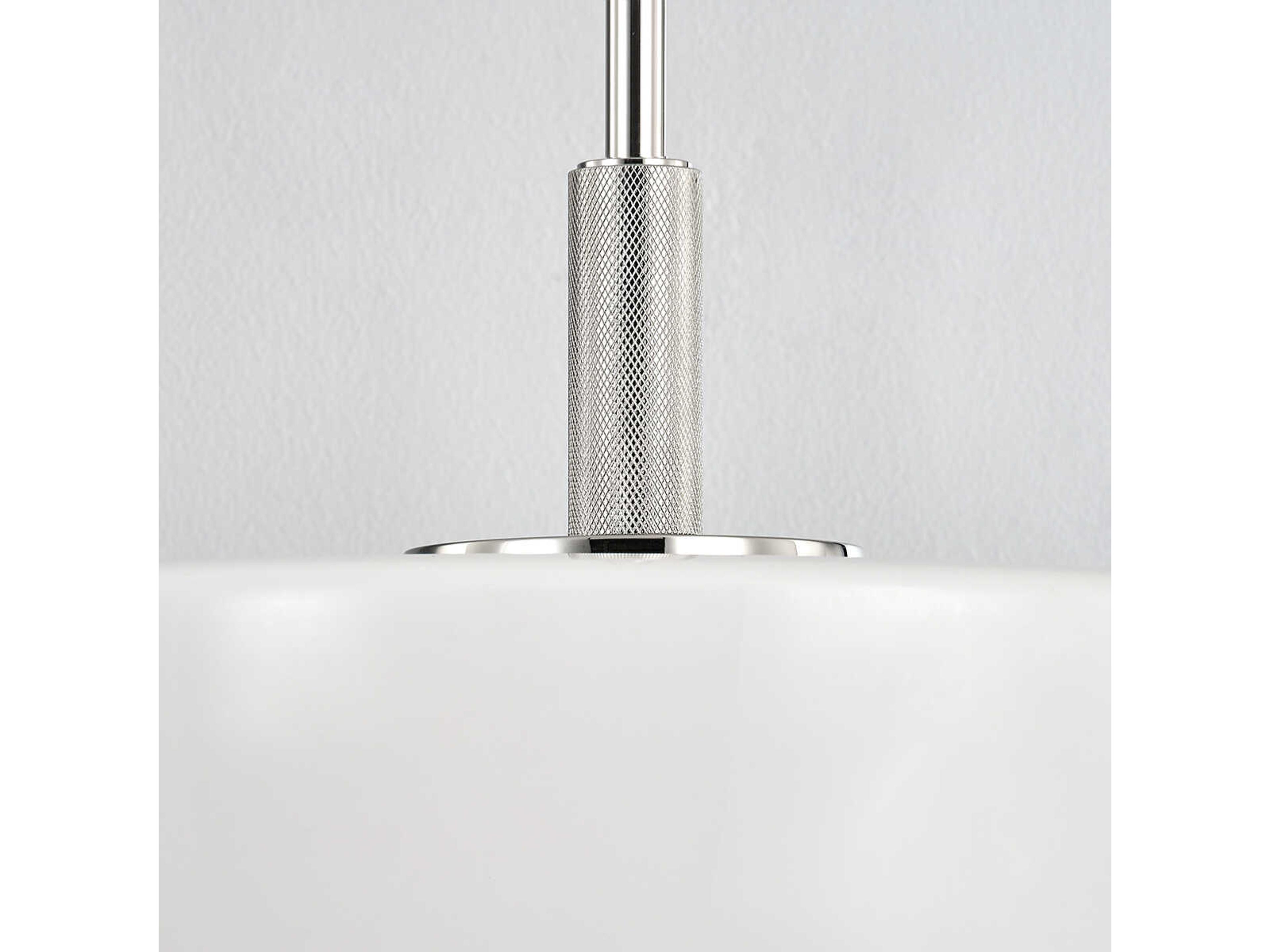 Hudson Valley Lethbridge 1-Light Polished Nickel White Bowl Pendant