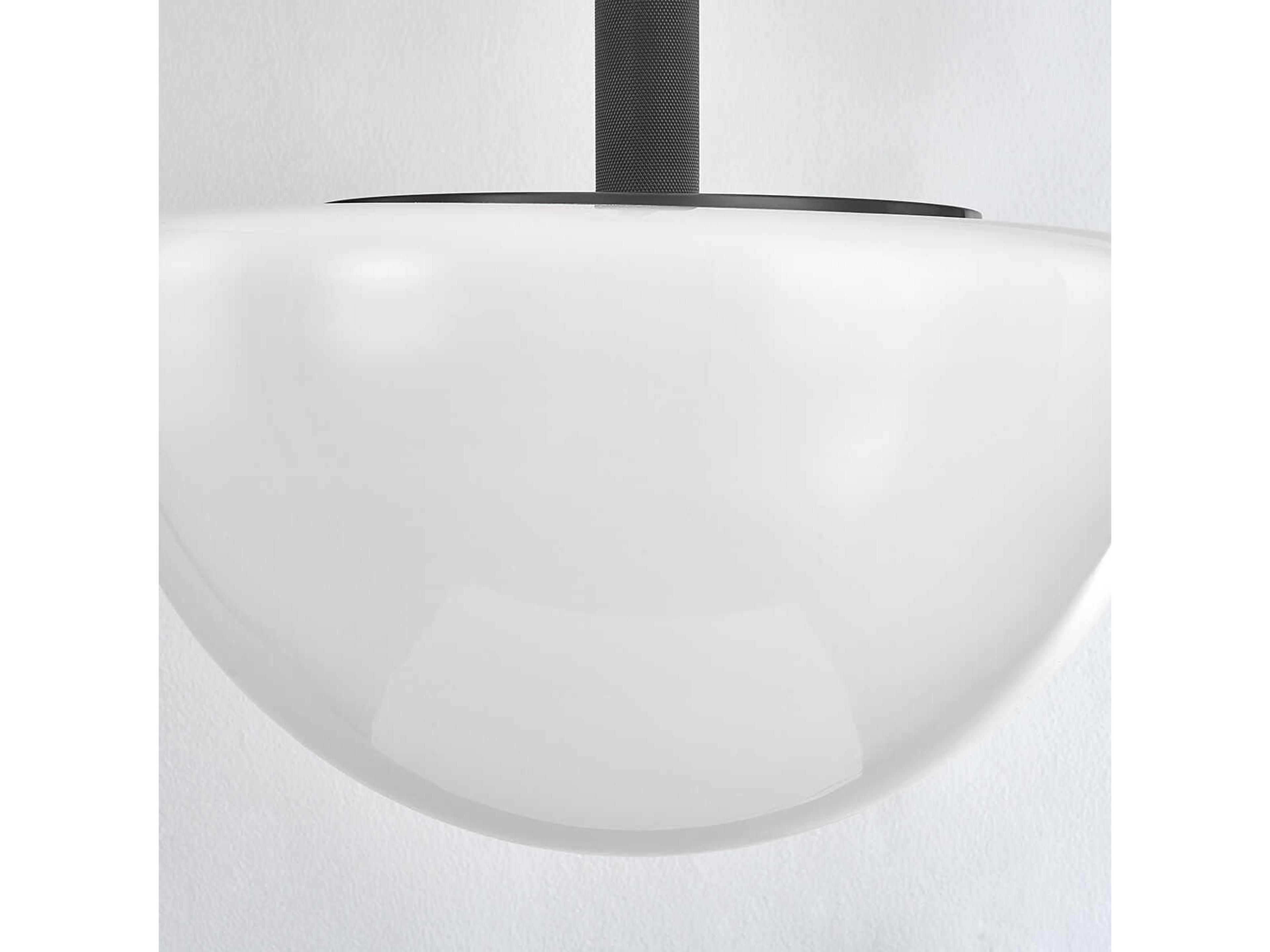 Hudson Valley Lethbridge 1-Light Old Bronze White Glass Bowl Pendant