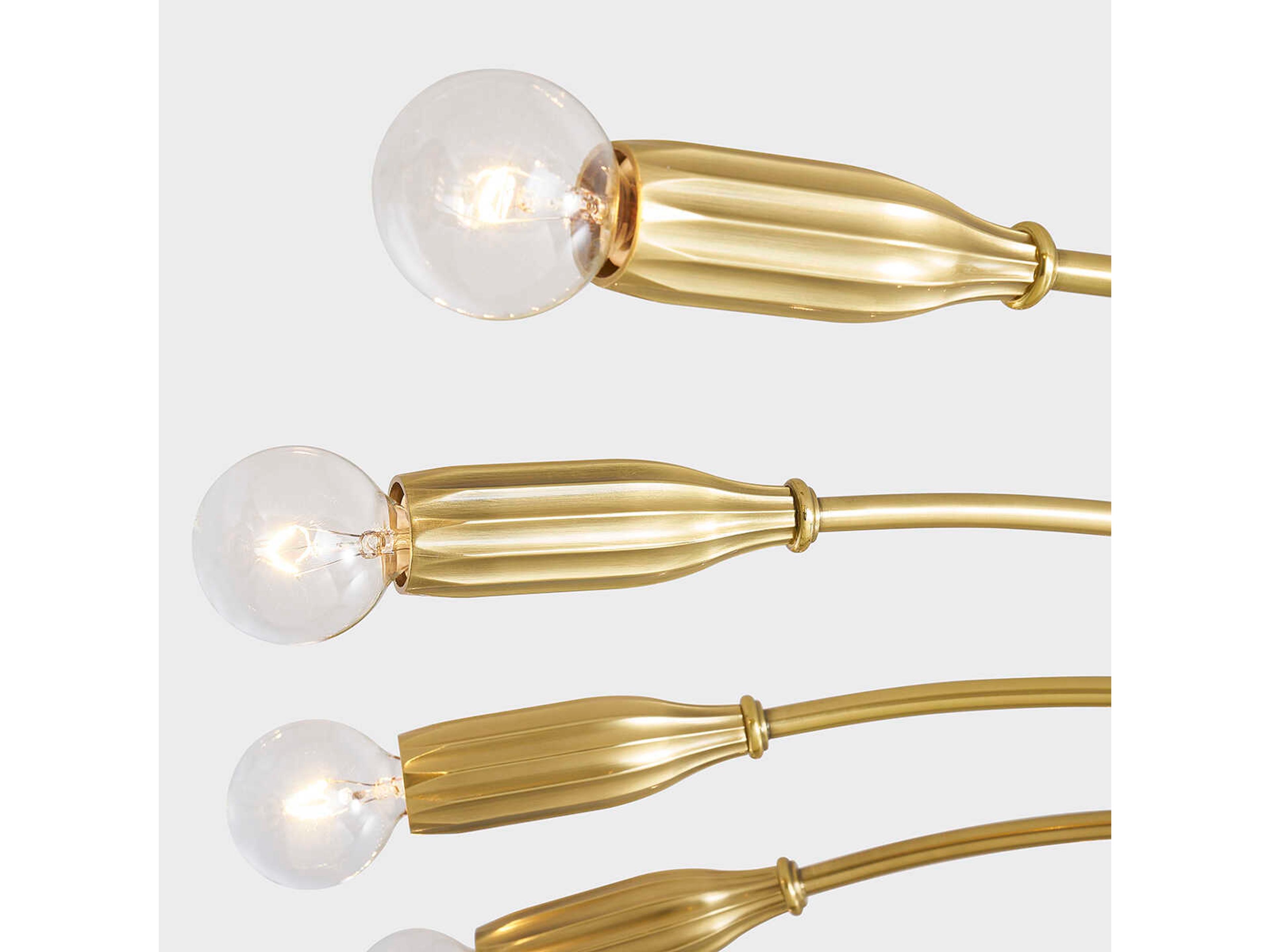 Hudson Valley Barney 18-Light8-Light Aged Brass Semi Flush Mount