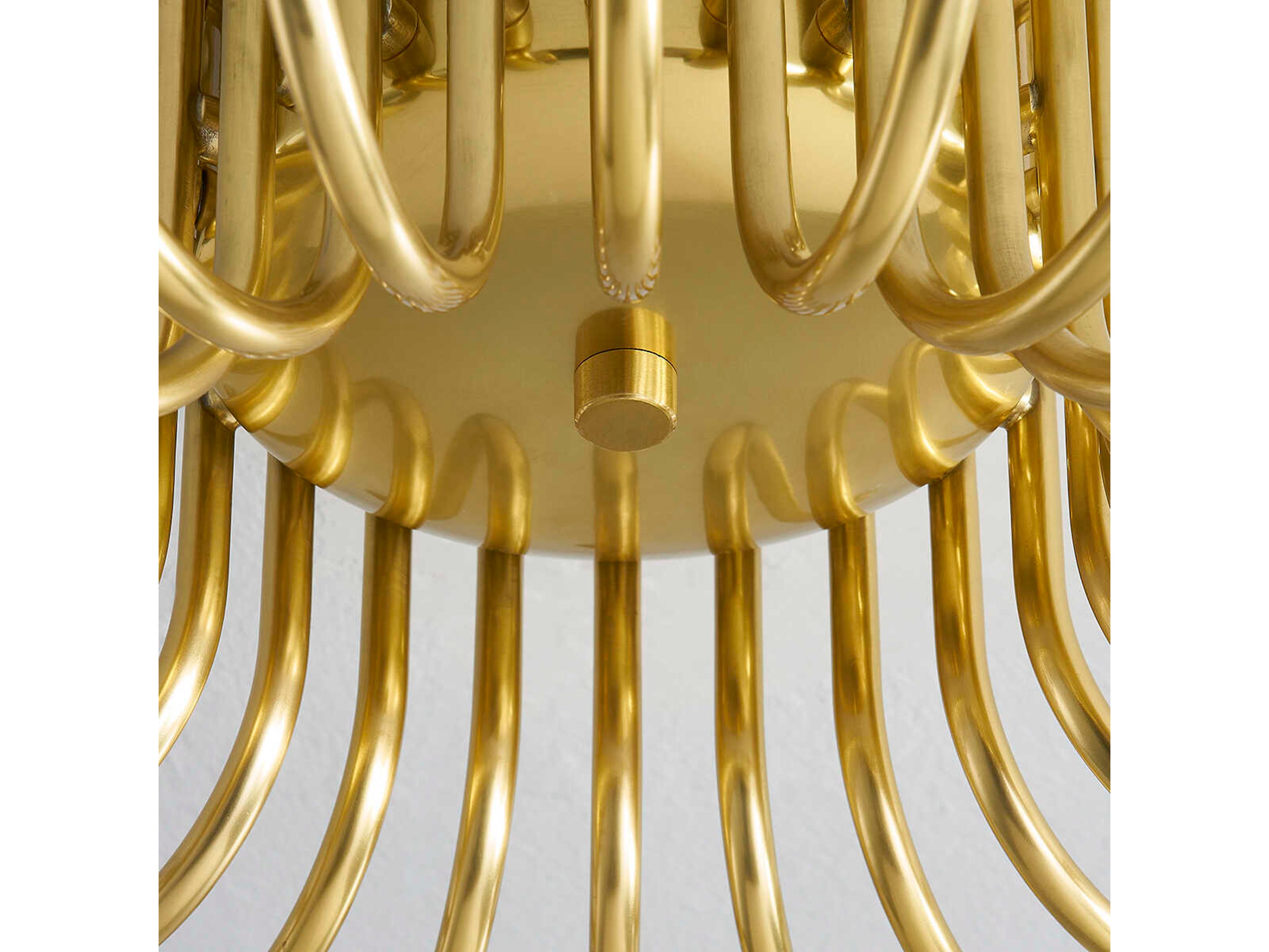 Hudson Valley Barney 24-Light Aged Brass Semi Flush Mount