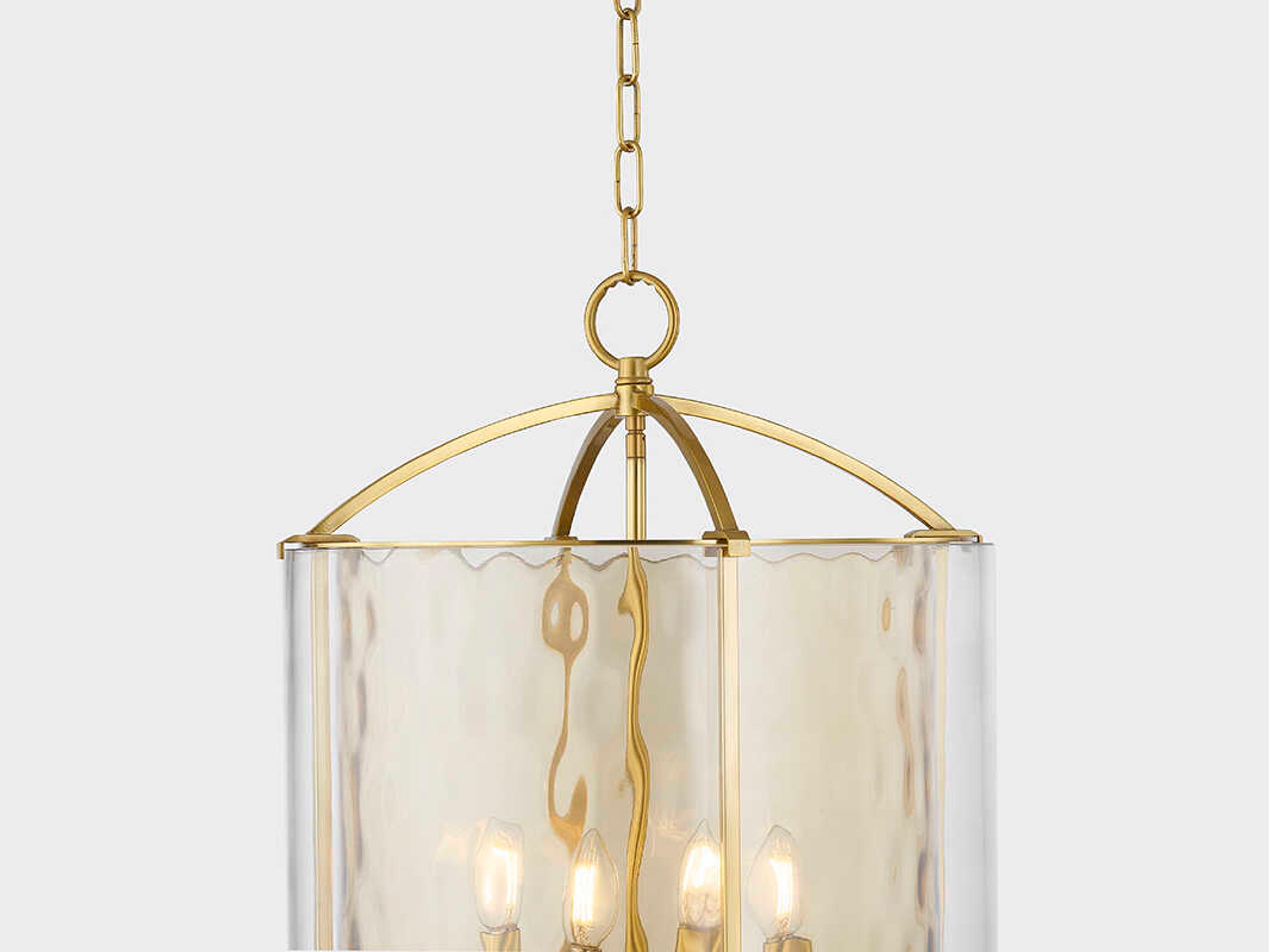 Hudson Valley Ramsey 4-Light Aged Brass Cylinder Pendant