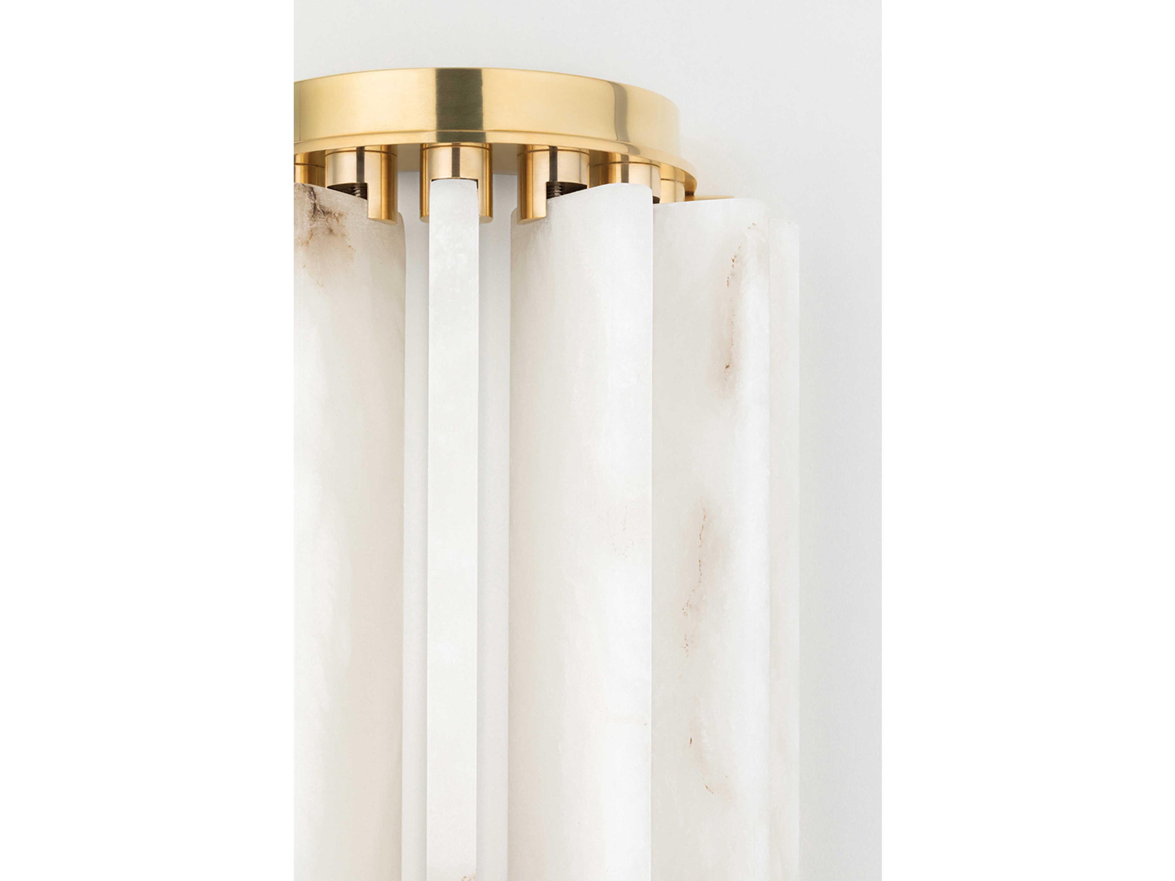 Hudson Valley Hillside 1-Light Aged Brass Glass LED Wall Sconce