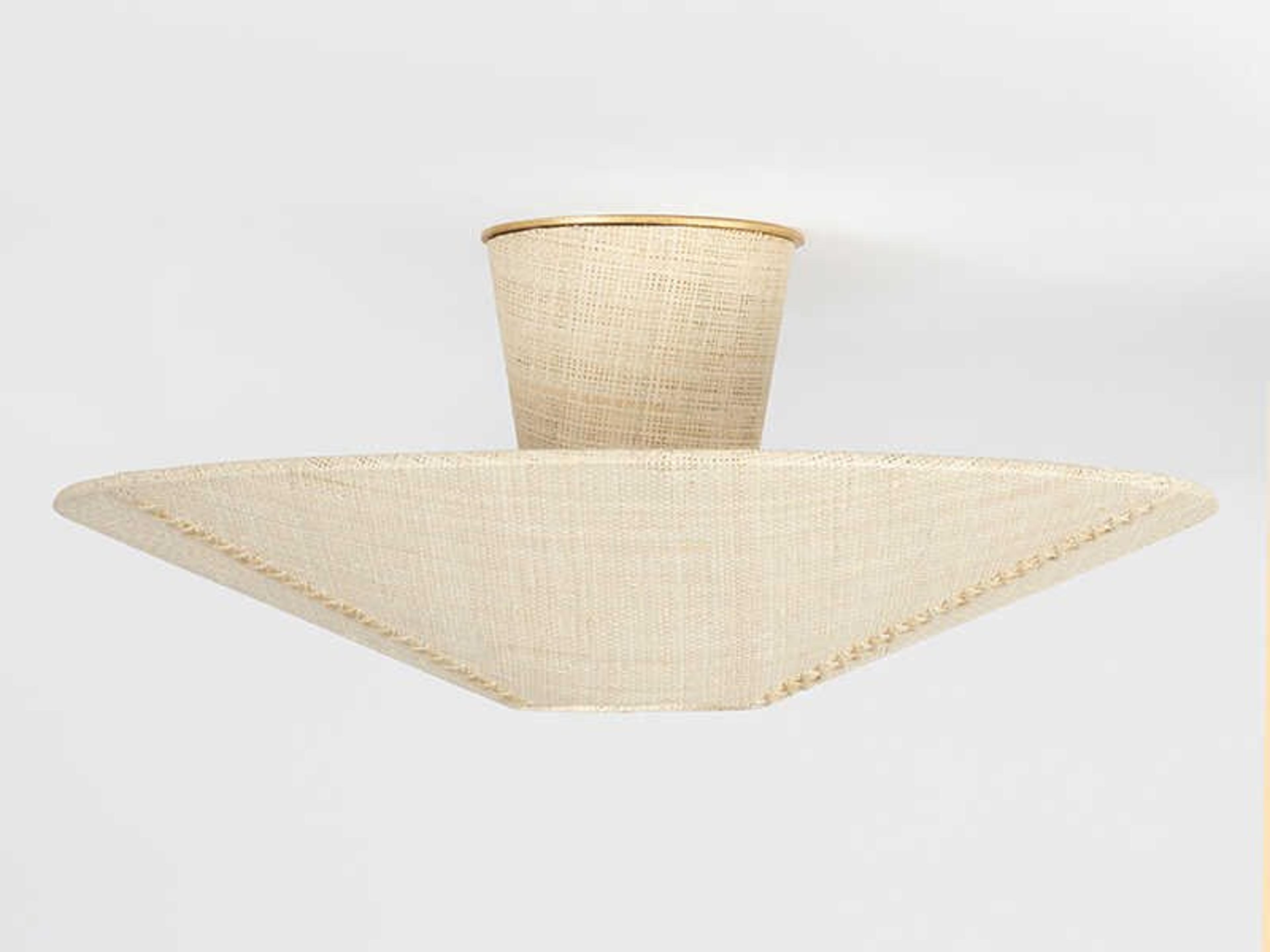 Hudson Valley Salisbury 3-Light Gold Leaf Semi Flush Mount