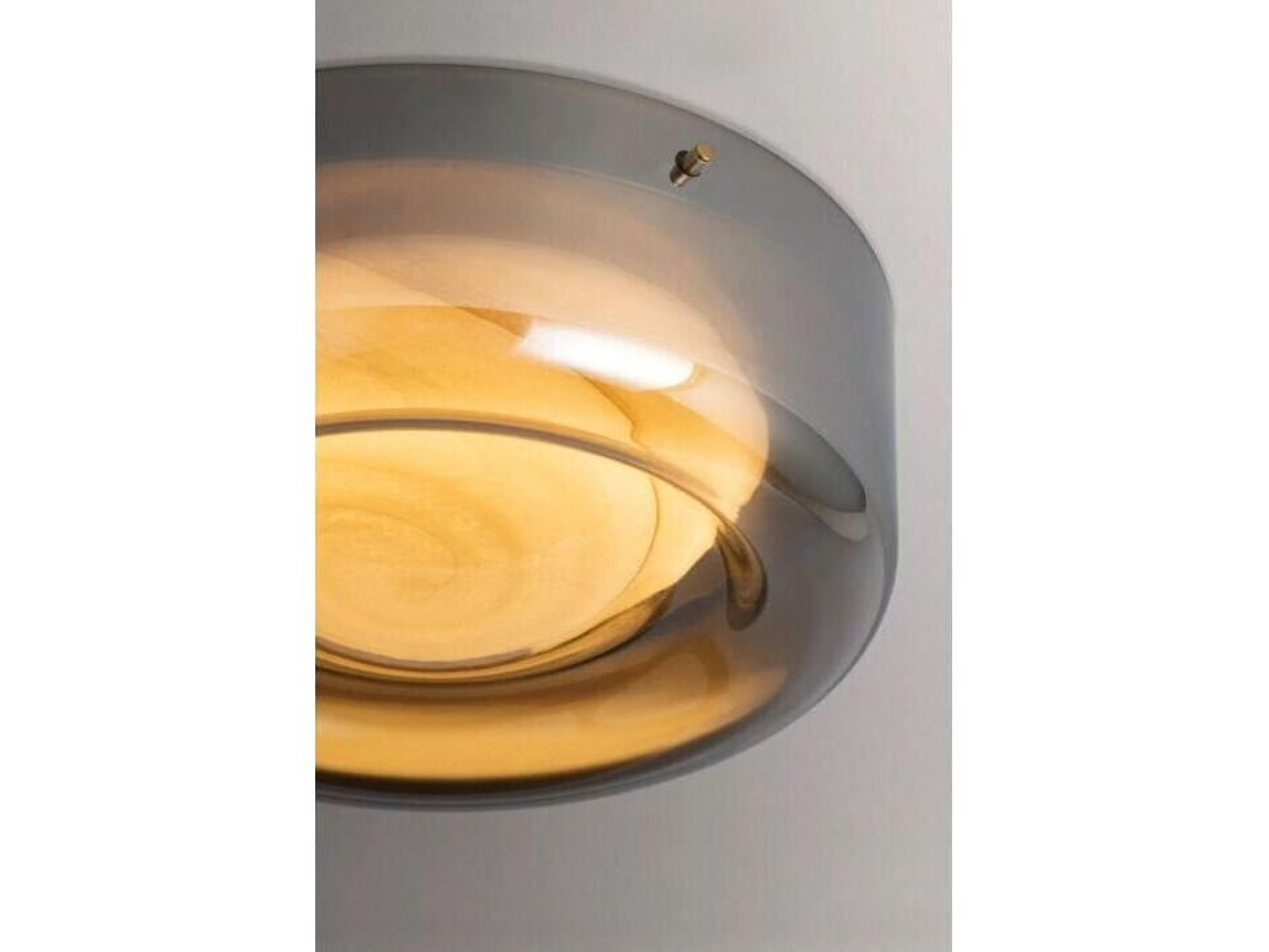 Hudson Valley Eldred 1-Light Aged Brass Black Round Flush Mount